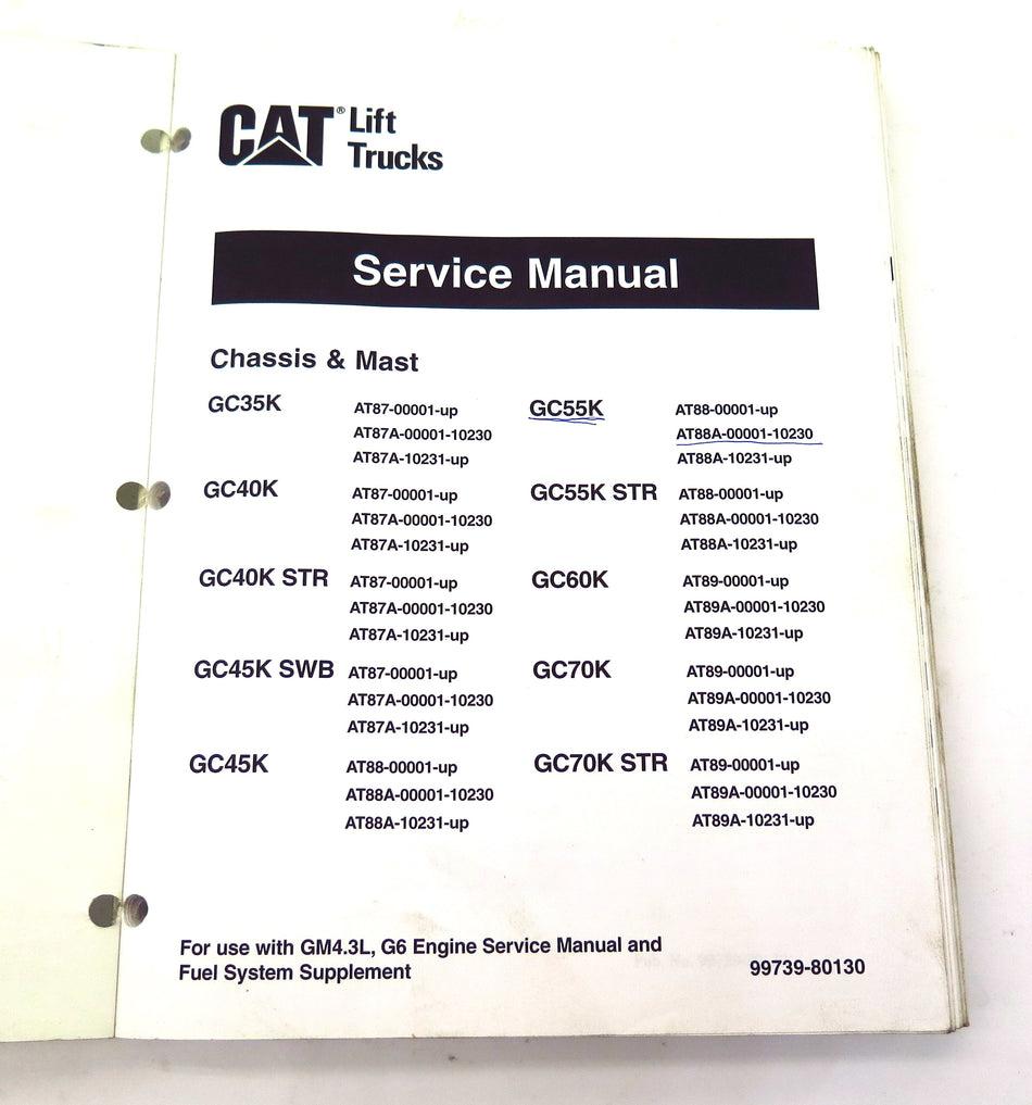 Caterlillar Lift Truck Service Manual 99739-80130 - Advance Operations