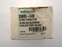 Load image into Gallery viewer, Siemens 3SB03-KR4 30mm Push Button 40mm Red Mushroom PushLock Twist Release - Advance Operations
