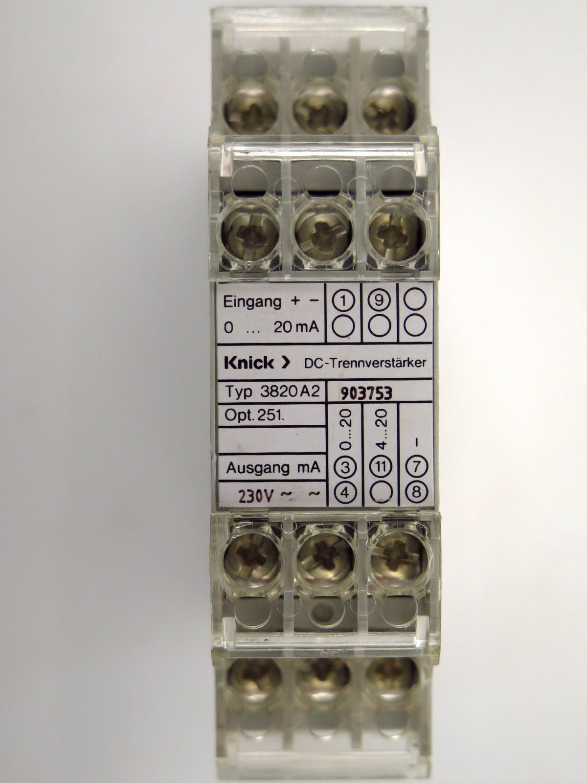 Knick 3820A2 Isolation Amplifier - Advance Operations