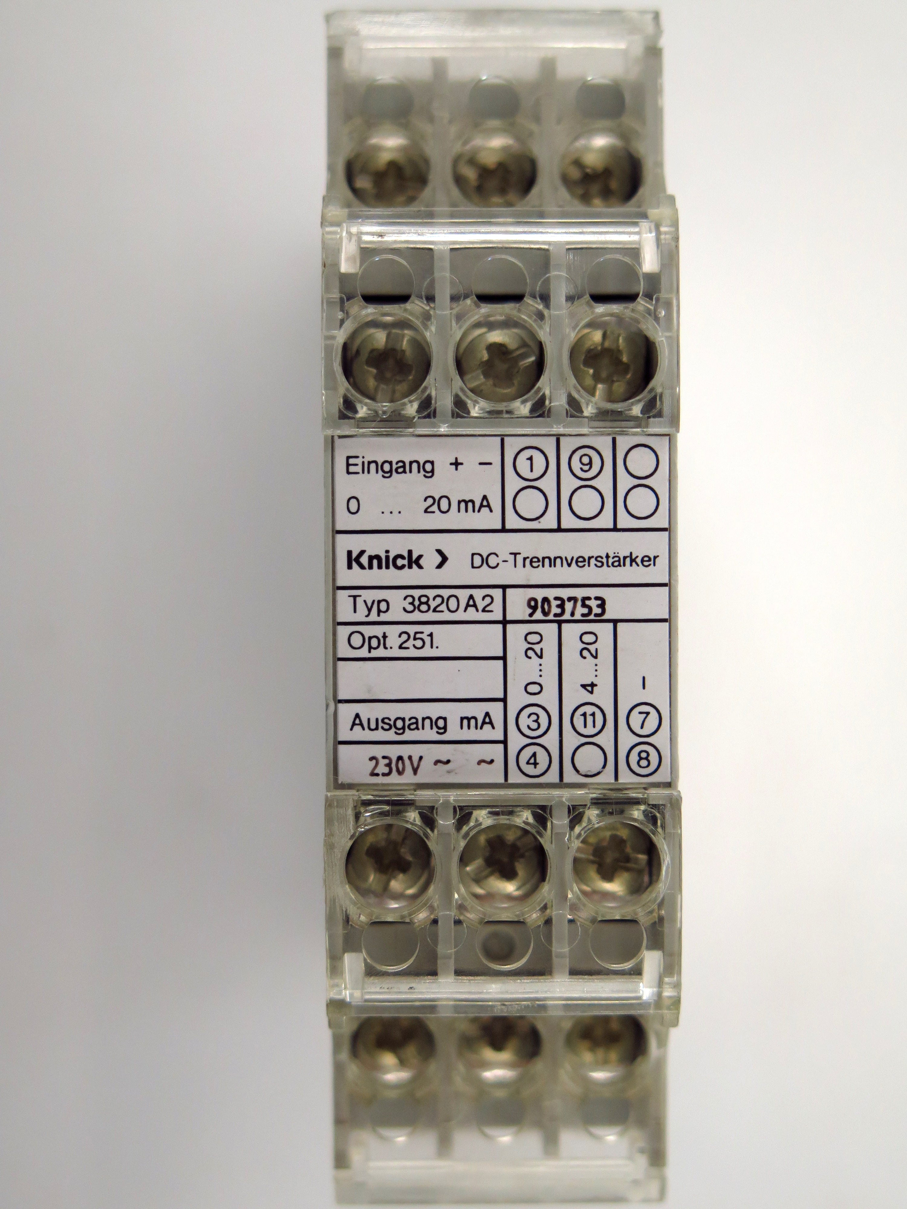Knick 3820A2 Isolation Amplifier - Advance Operations