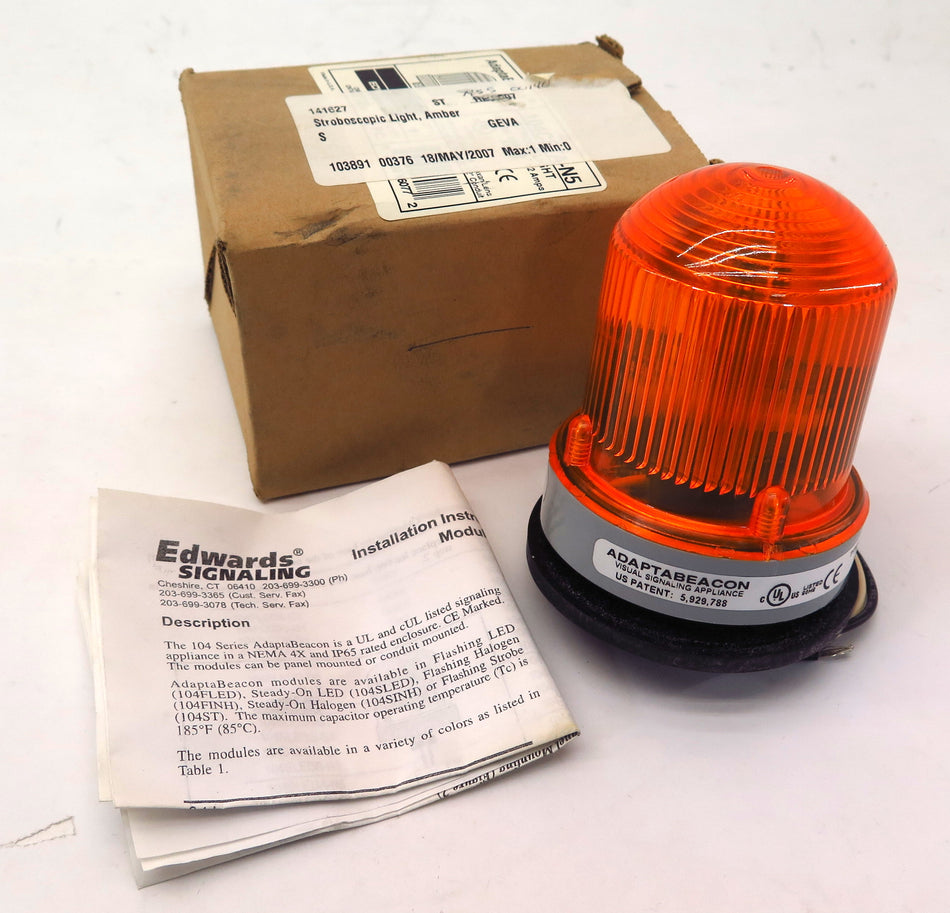 Edwards Adapta Beacon Amber 104CSTA-N5 120VAC - Advance Operations
