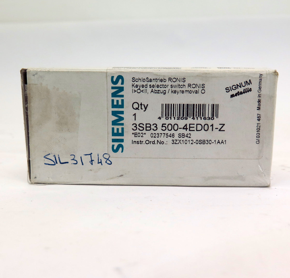 Siemens Keyed Selector Switch 3SB3 500-4ED01-Z - Advance Operations