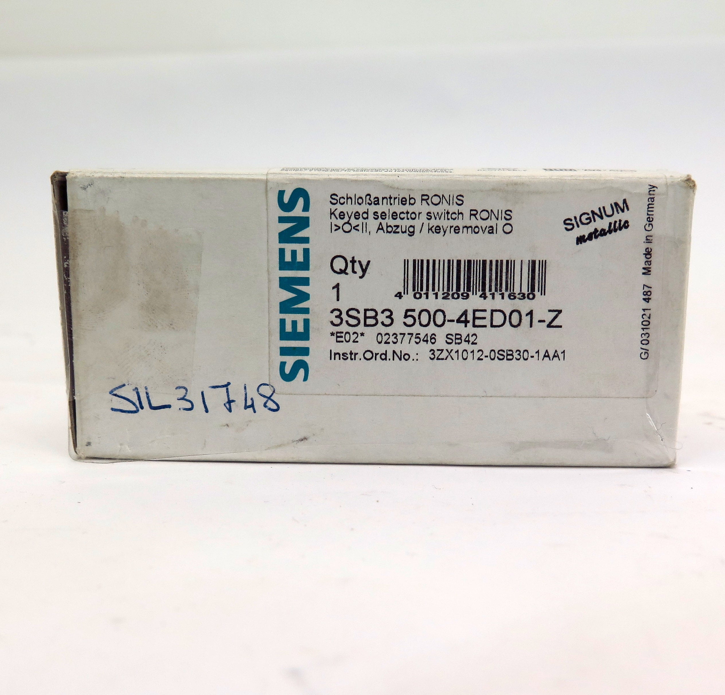 Siemens Keyed Selector Switch 3SB3 500-4ED01-Z - Advance Operations