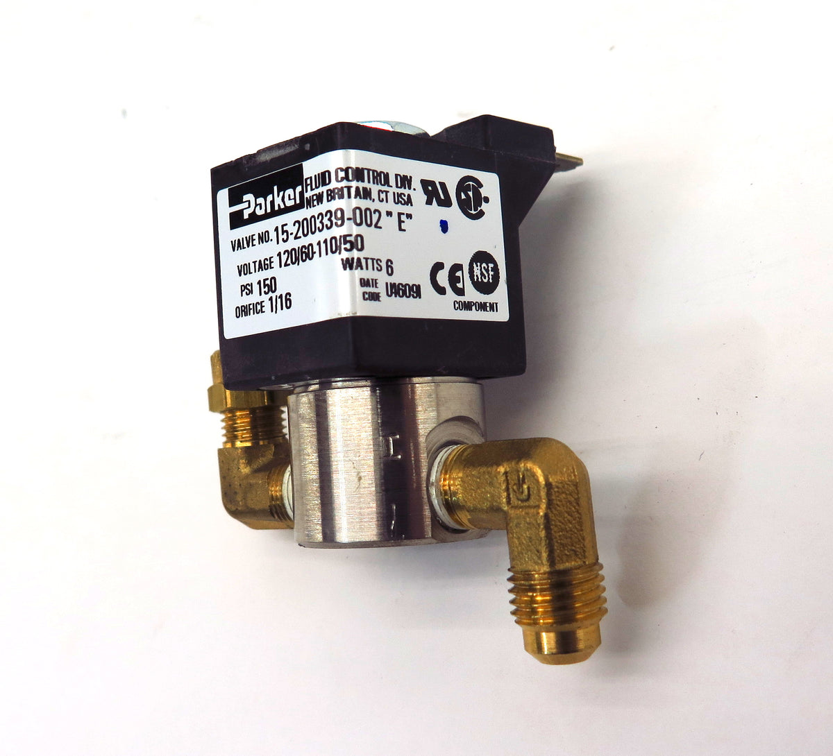 Parker Solenoid Valve 15-200339-002 "E" 150 Psi 110/120V - Advance Operations