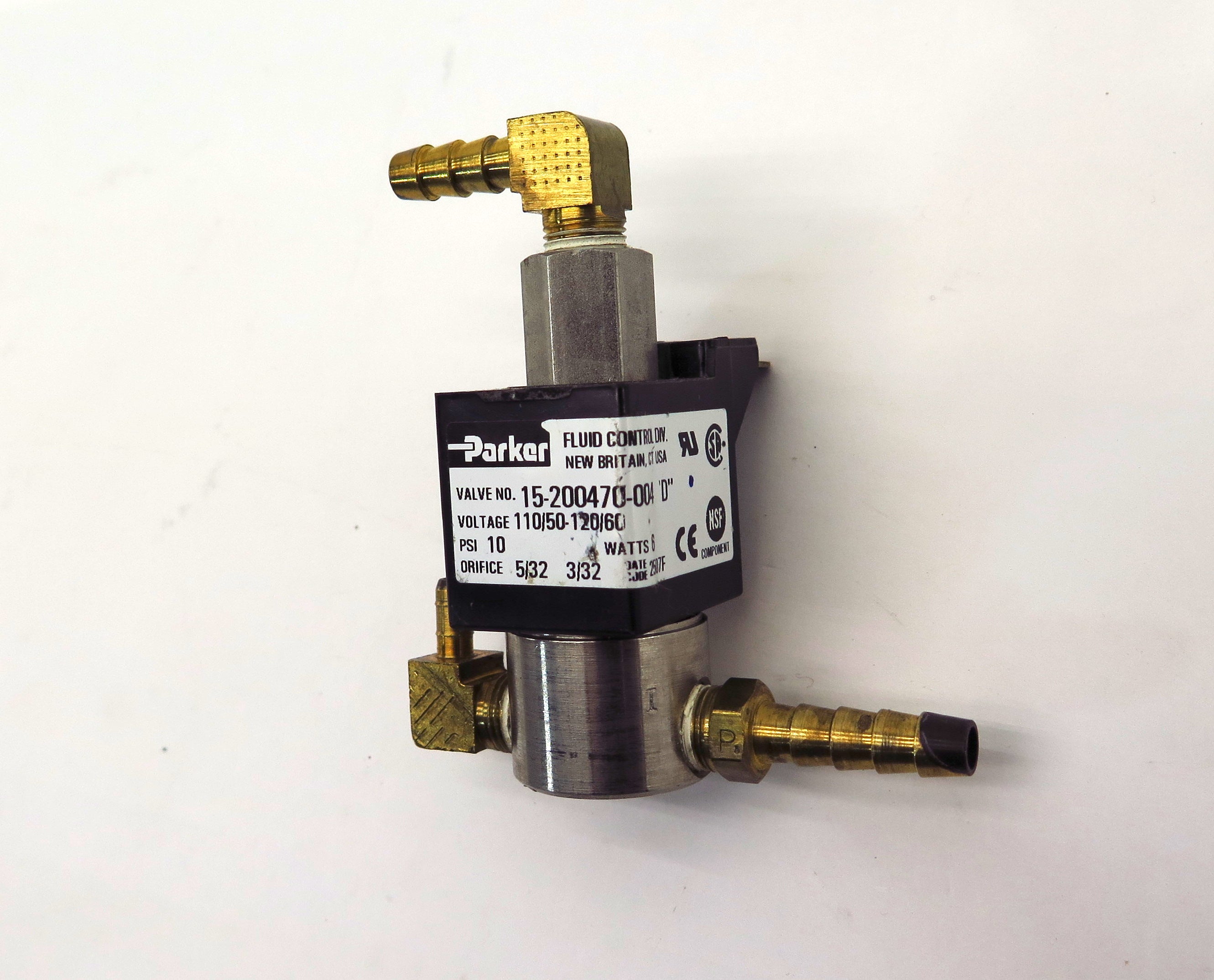 Parker Solenoid Valve 15-200470-004 "D" 10 Psi 110/120V - Advance Operations