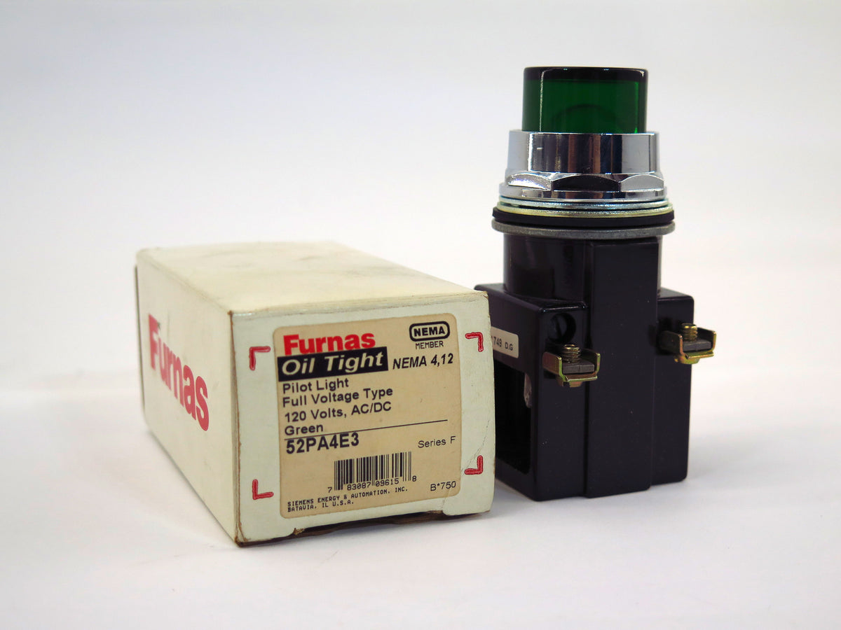 Furnas 52PA4E3 Oil Tight Green Pilot Light 120 Volts AC/DC - Advance Operations