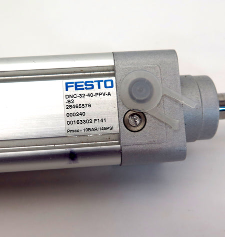 Festo Pneumatic Double Acting Cylinder DNC-32-40-PPV-A-S2 145 Psi - Advance Operations