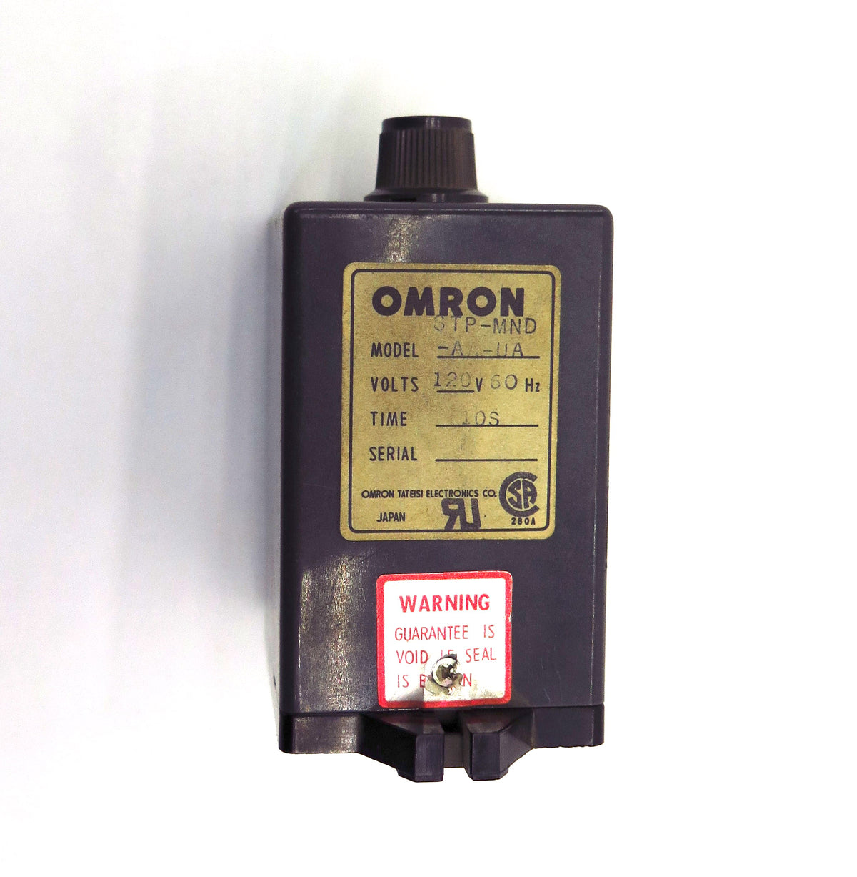 Omron Solid State Timer STP-MND-AA-UA 0-10 Sec  120 Vac - Advance Operations