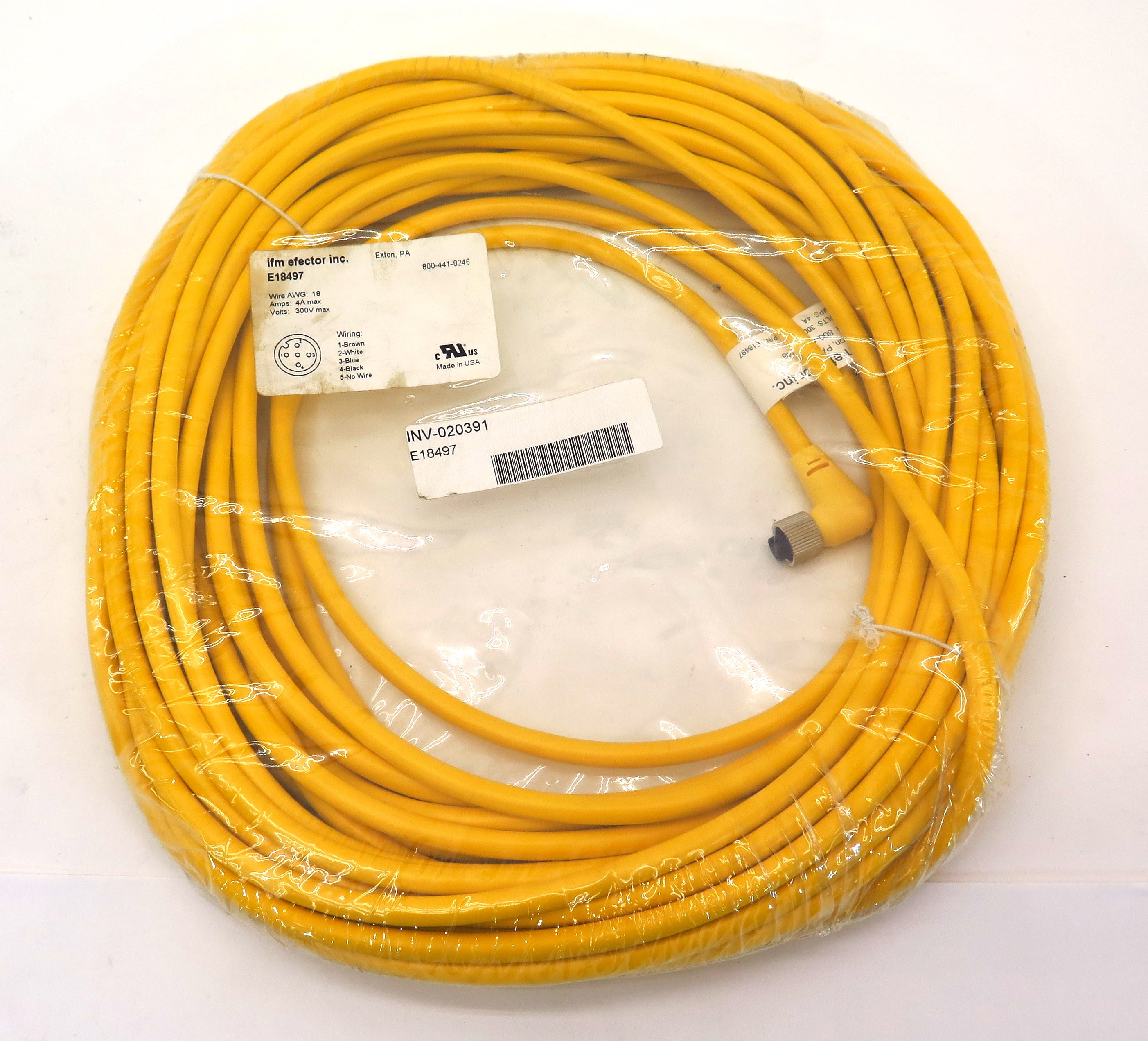 IFM Efector Cordset Female Right Angle E18497 - Advance Operations