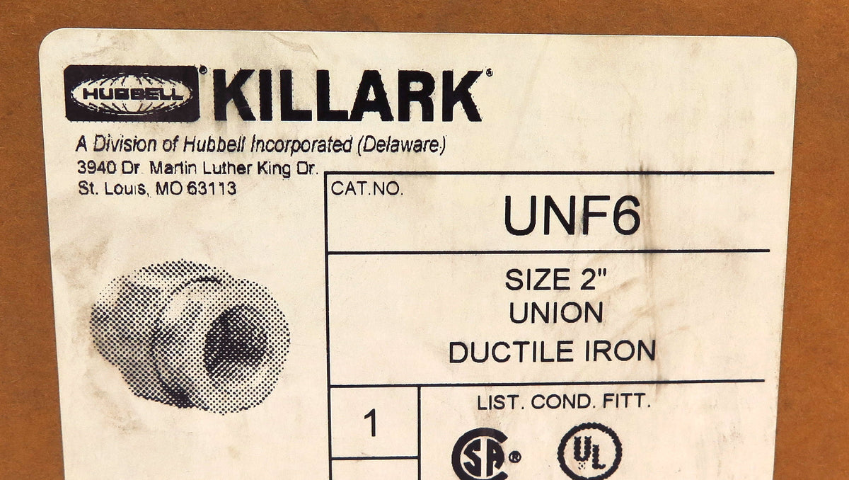Killark Hubbell Union Ductile Iron UNF6 Size 2" - Advance Operations