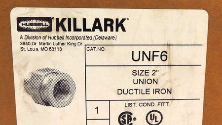 Killark Hubbell Union Ductile Iron UNF6 Size 2" - Advance Operations
