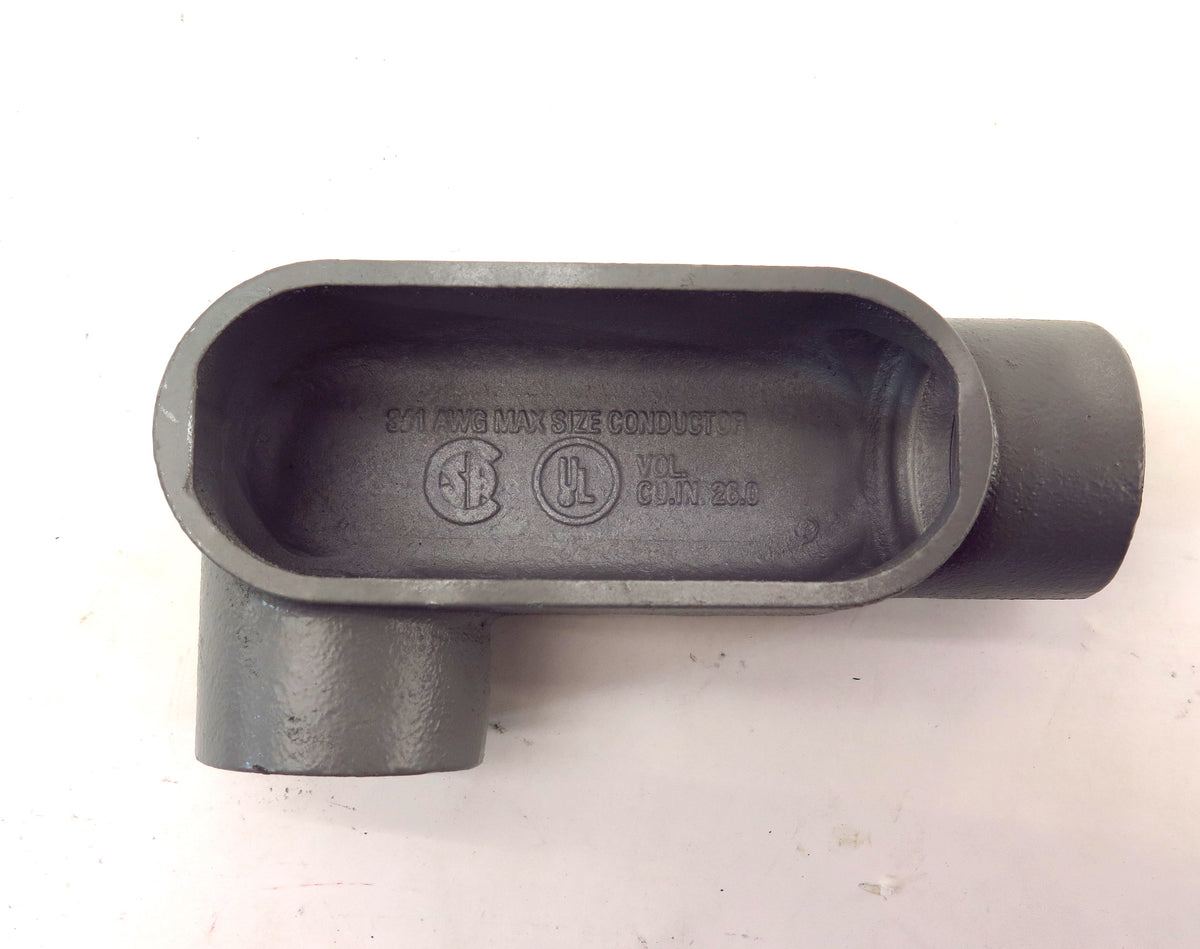 Killark Hubbell Iron Conduit Body LR57 Type LH 1-1/2" Gasket & Steel Cover - Advance Operations