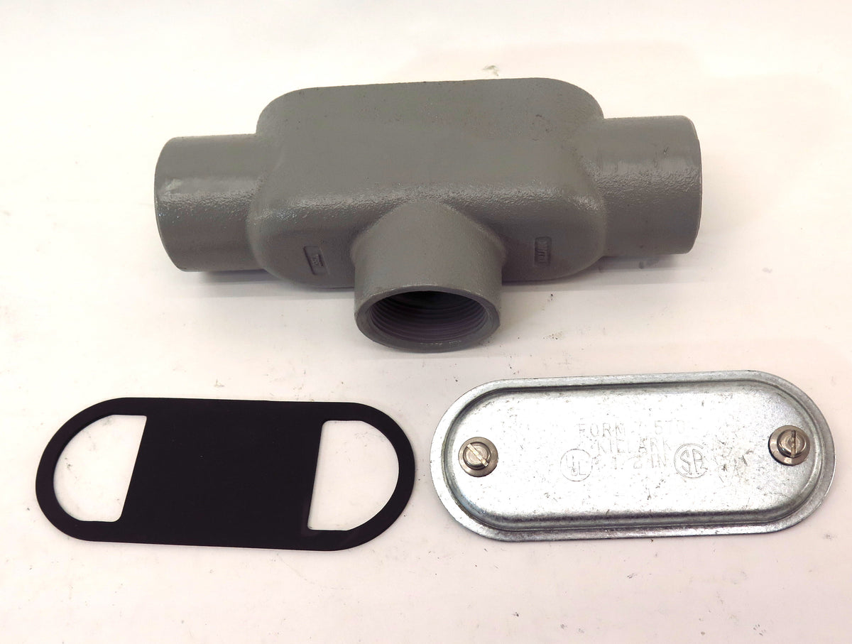 Killark Hubbell Iron Conduit Body TB57 Type TB 1-1/2" Gasket & Steel Cover - Advance Operations