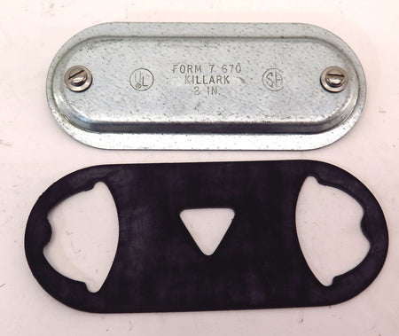 Killark Hubbell Conduit Body Stamped Steel Cover 670 2" Form 7 With Gasket - Advance Operations