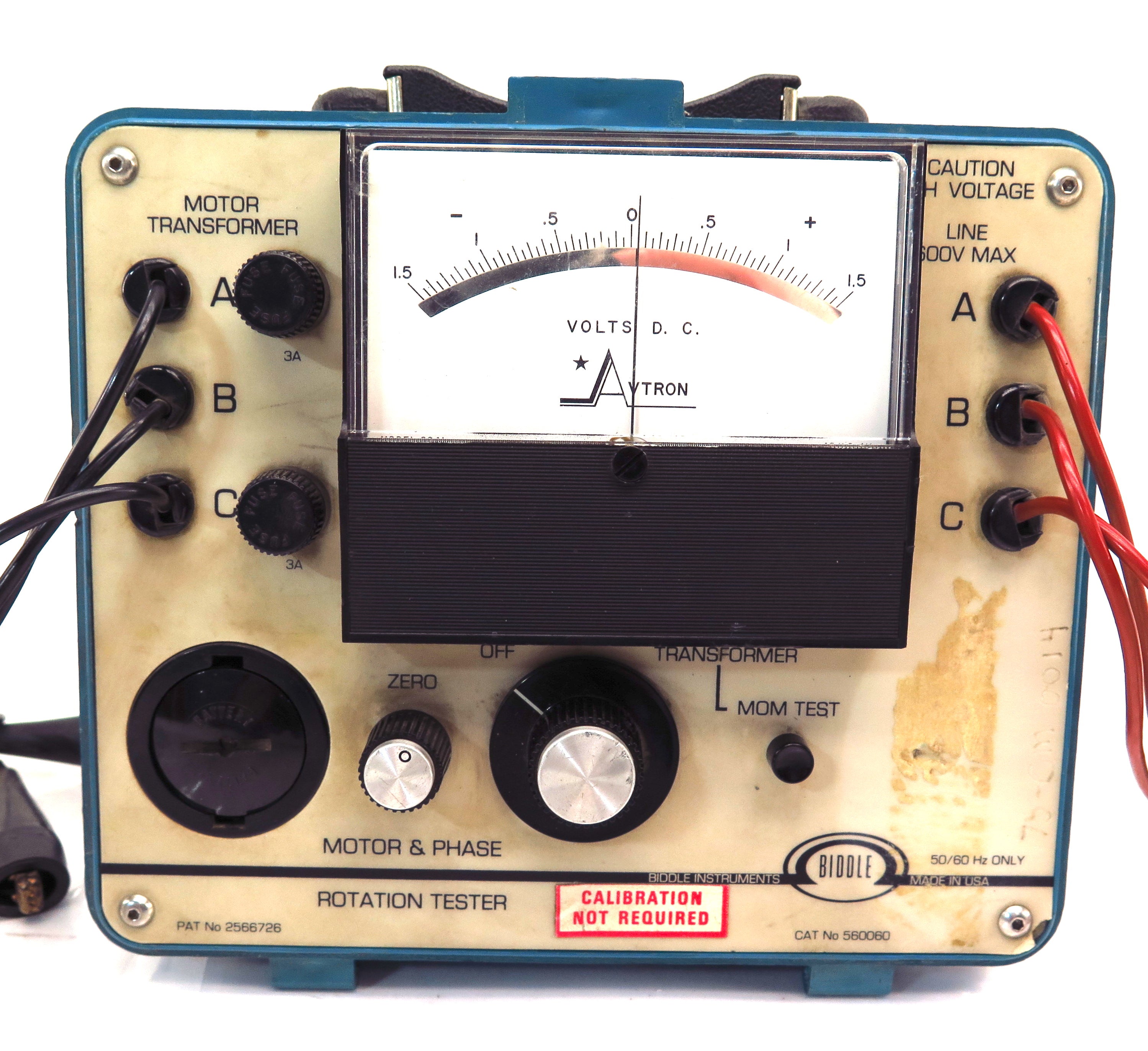 Biddle Motor & Phase Rotation Tester Cat No 560060 - Advance Operations