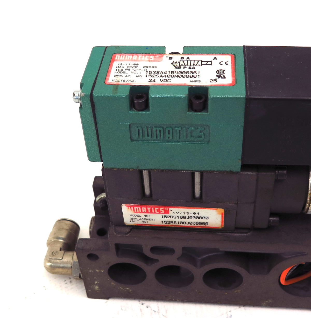 Numatics Solenoid Valve 152SA400M000061 & Regulator 152RS100J000000 + Base - Advance Operations
