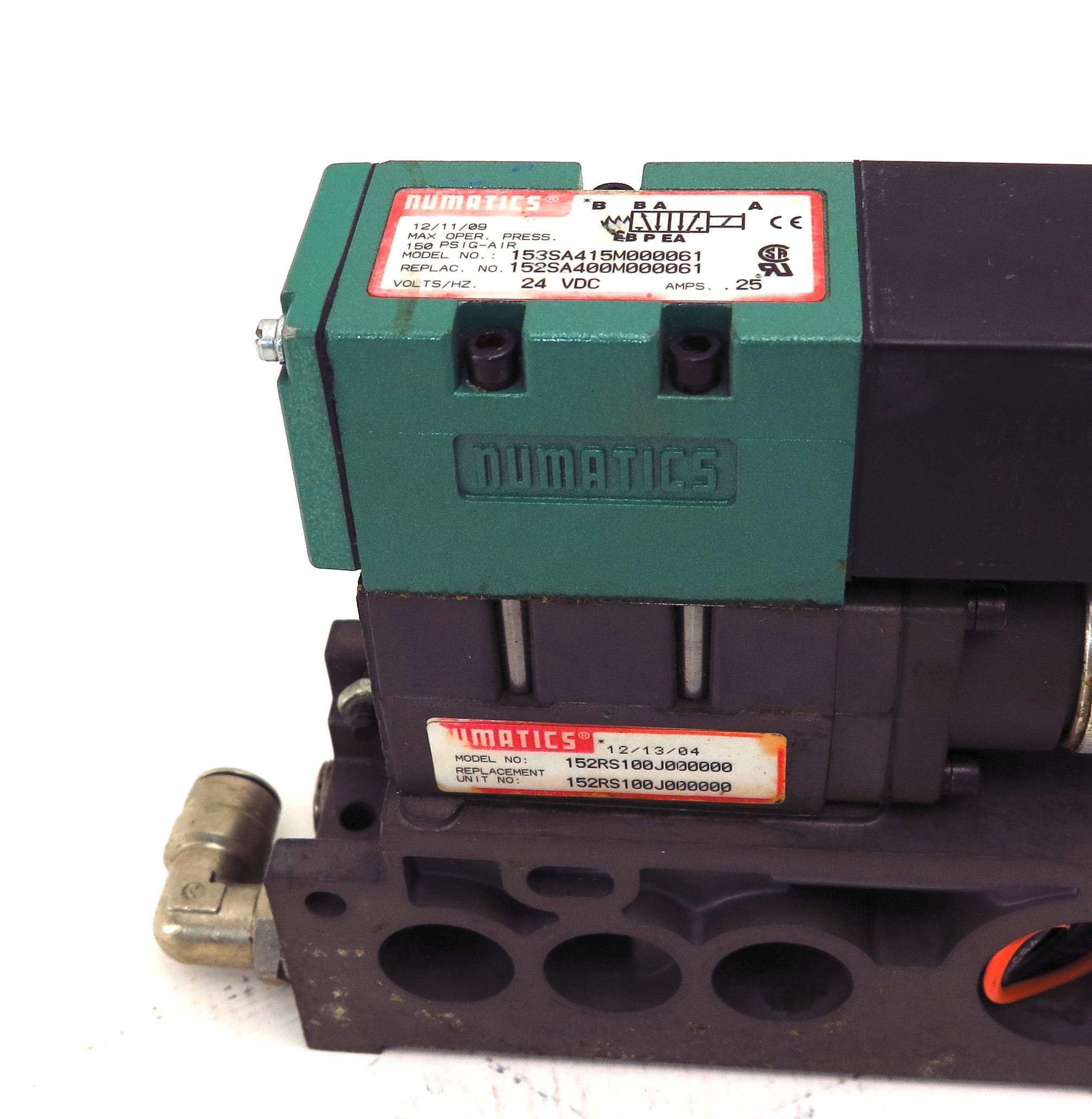 Numatics Solenoid Valve 152SA400M000061 & Regulator 152RS100J000000 + Base - Advance Operations