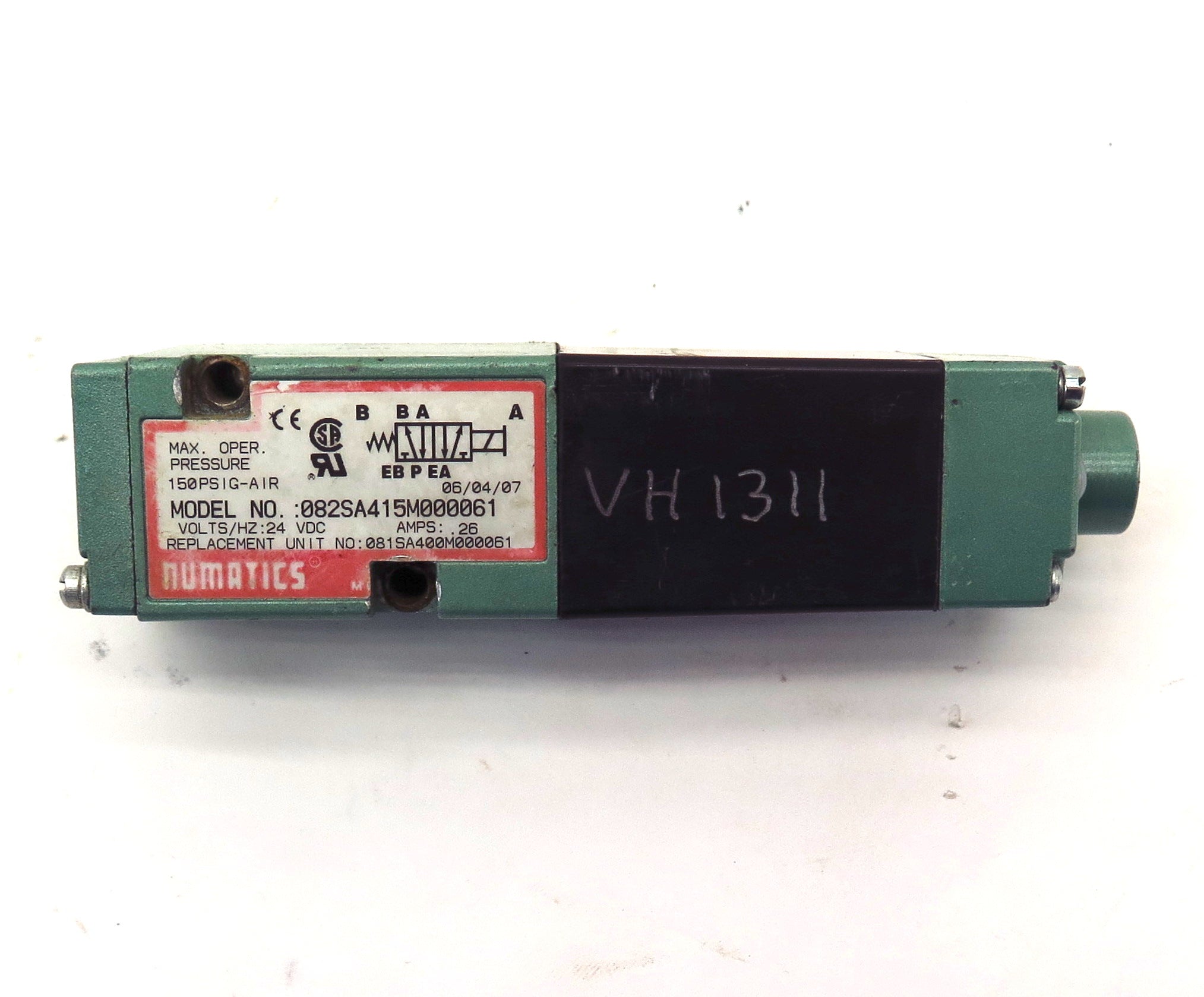 Numatics Solenoid Valve 082SA415M000061 24VDC 150Psig - Advance Operations
