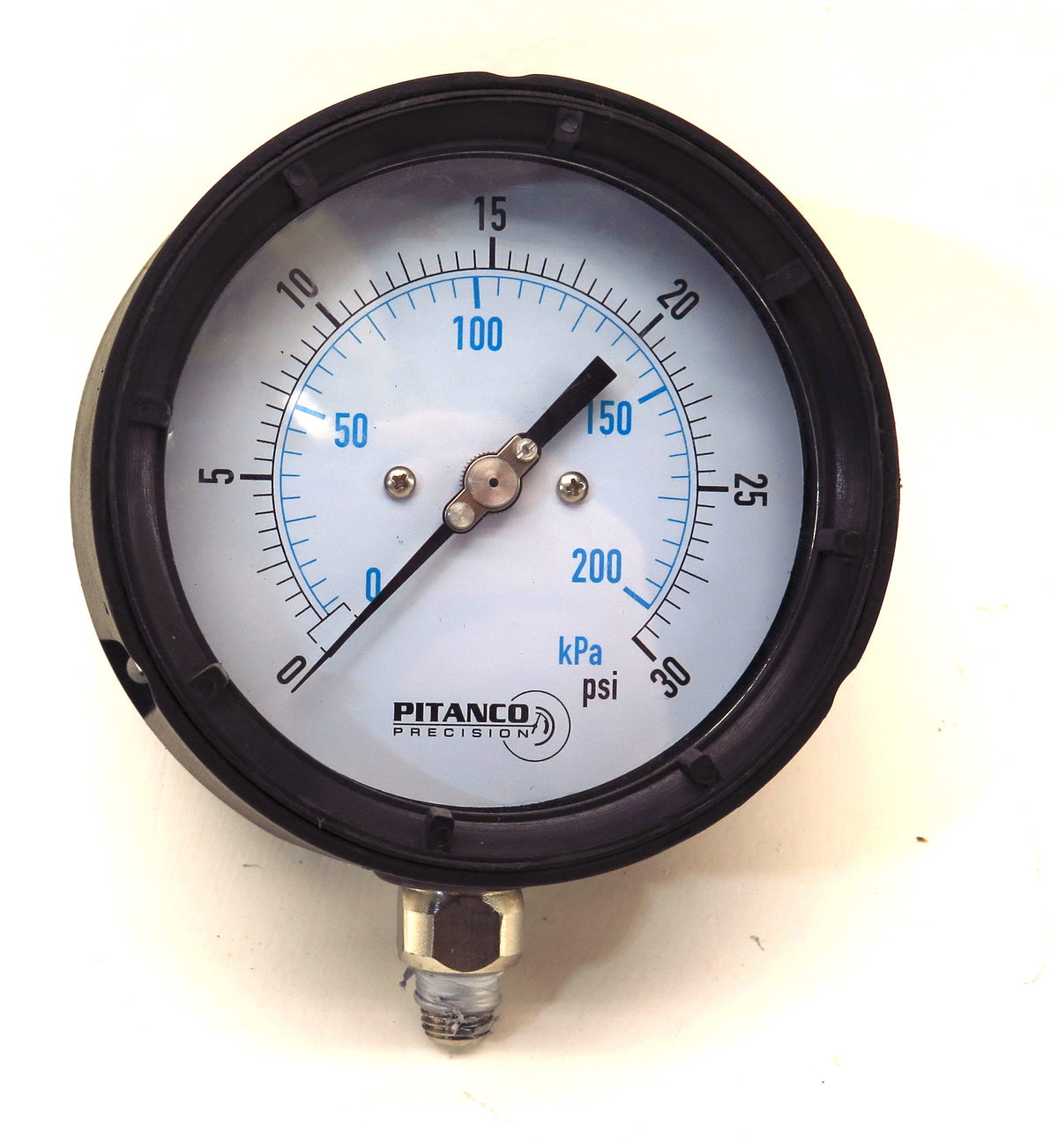 Pitanco Precision Pressure Gauge 0...30 Psi 4" Dial 1/4" Connection - Advance Operations