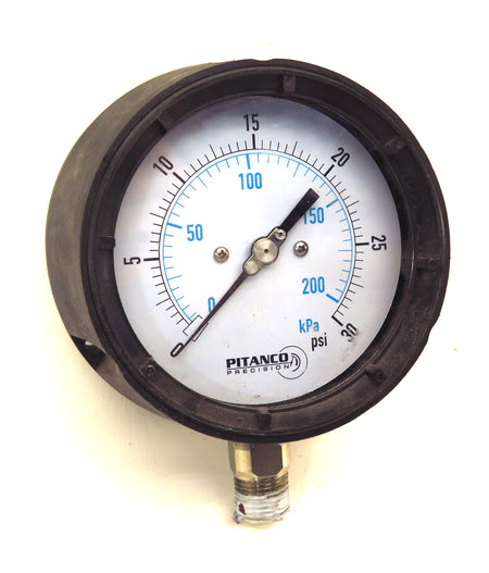 Pitanco Precision Pressure Gauge 0...30 Psi 4" Dial 1/2" Connecion - Advance Operations