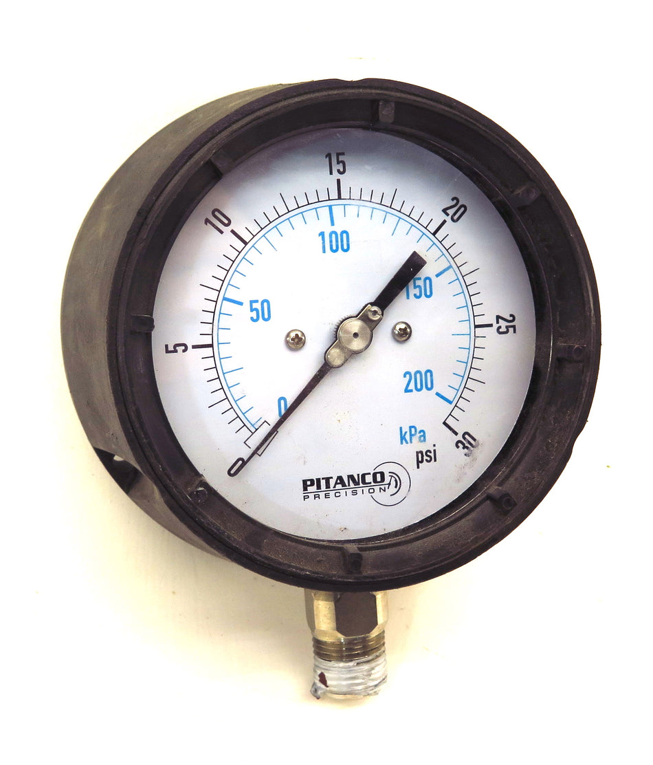 Pitanco Precision Pressure Gauge 0...30 Psi 4" Dial 1/2" Connecion - Advance Operations