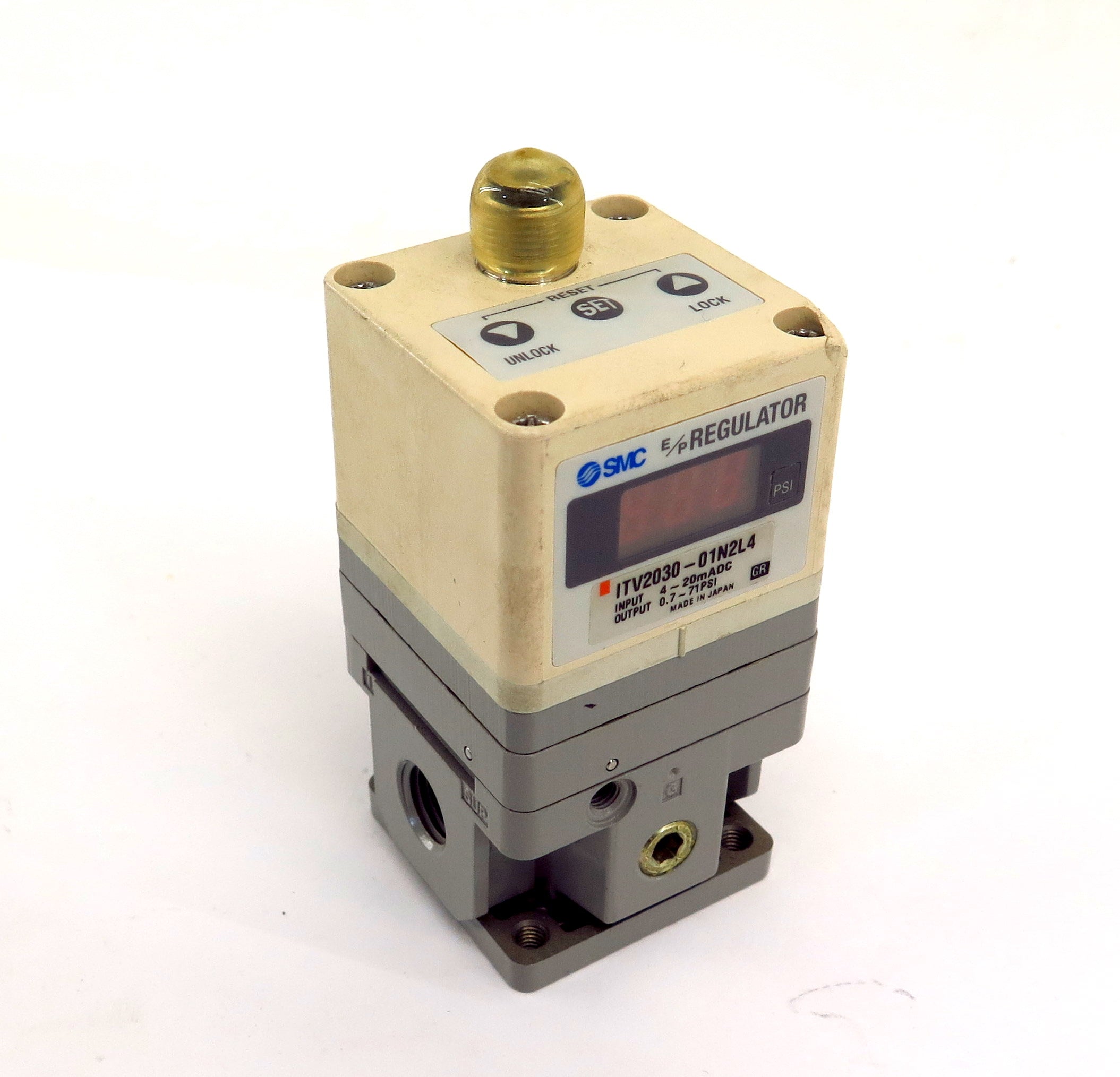 SMC Pneumatic Regulator ITV2030-01N2L4 E/P 4-20mADC  0.7-71 PSI - Advance Operations