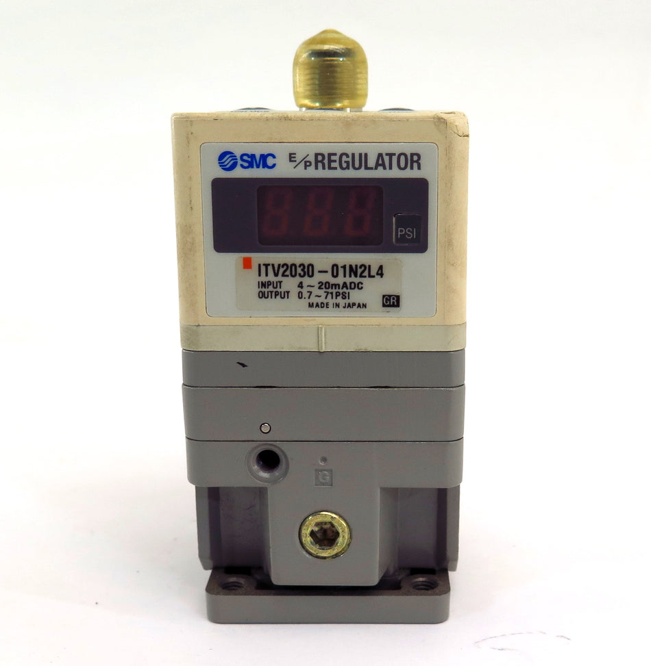 SMC Pneumatic Regulator ITV2030-01N2L4 E/P 4-20mADC  0.7-71 PSI - Advance Operations