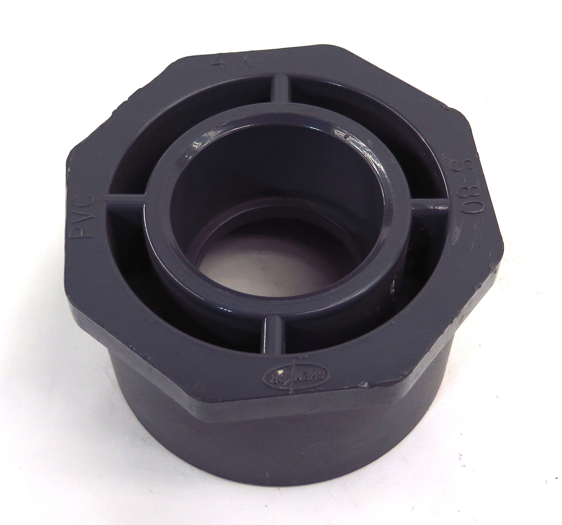 ChemKor Schedule SCH 80 Socket Reducing Bushing 4" x 2" PVC - Advance Operations