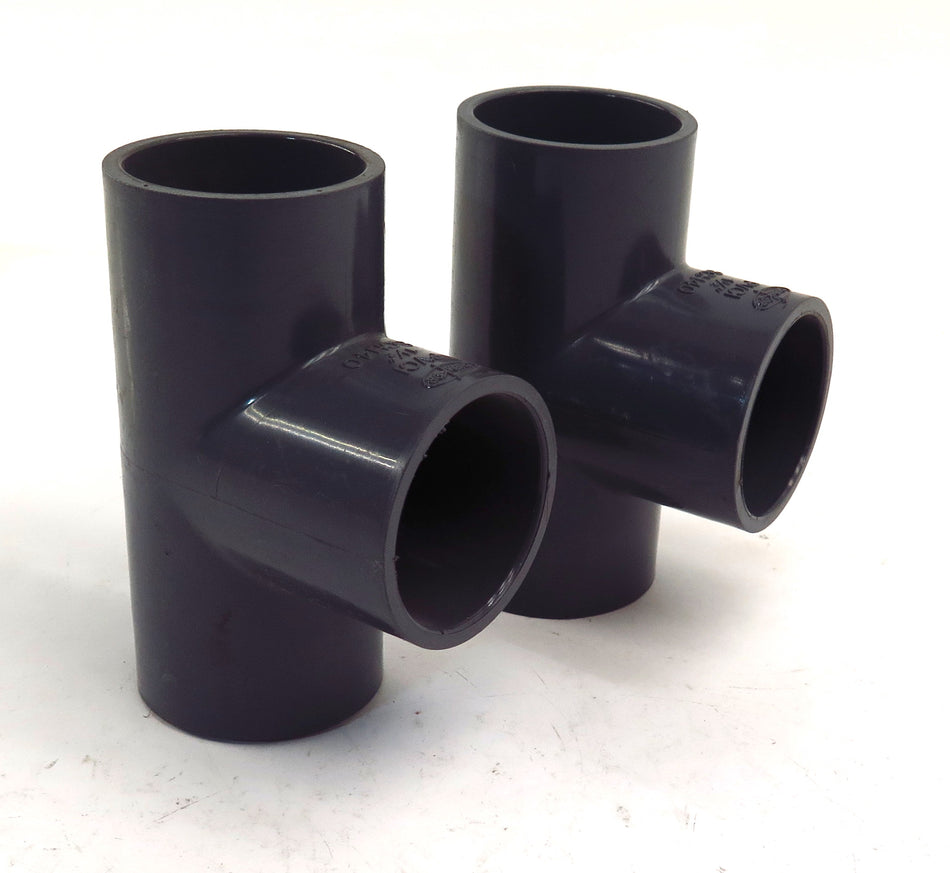 ChemKor Schedule SCH 40 Socket Tee 1-1/2" PVCI (2) - Advance Operations
