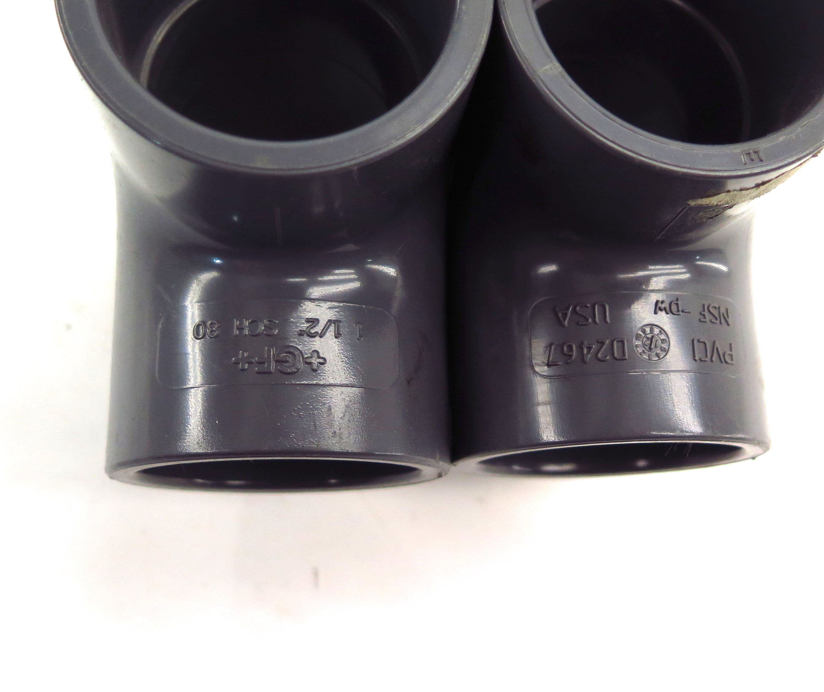 +GF+ Schedule SCH 80 Socket Tee 1-1/2" PVCI D2467 (2) - Advance Operations
