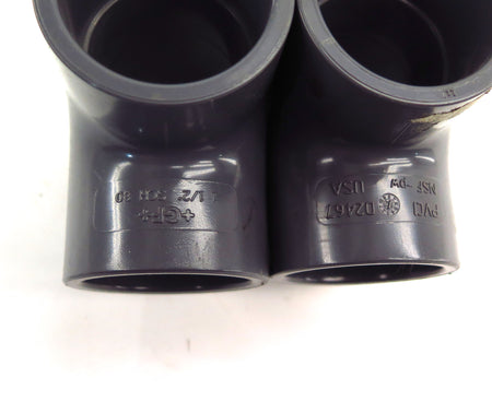 +GF+ Schedule SCH 80 Socket Tee 1-1/2" PVCI D2467 (2) - Advance Operations