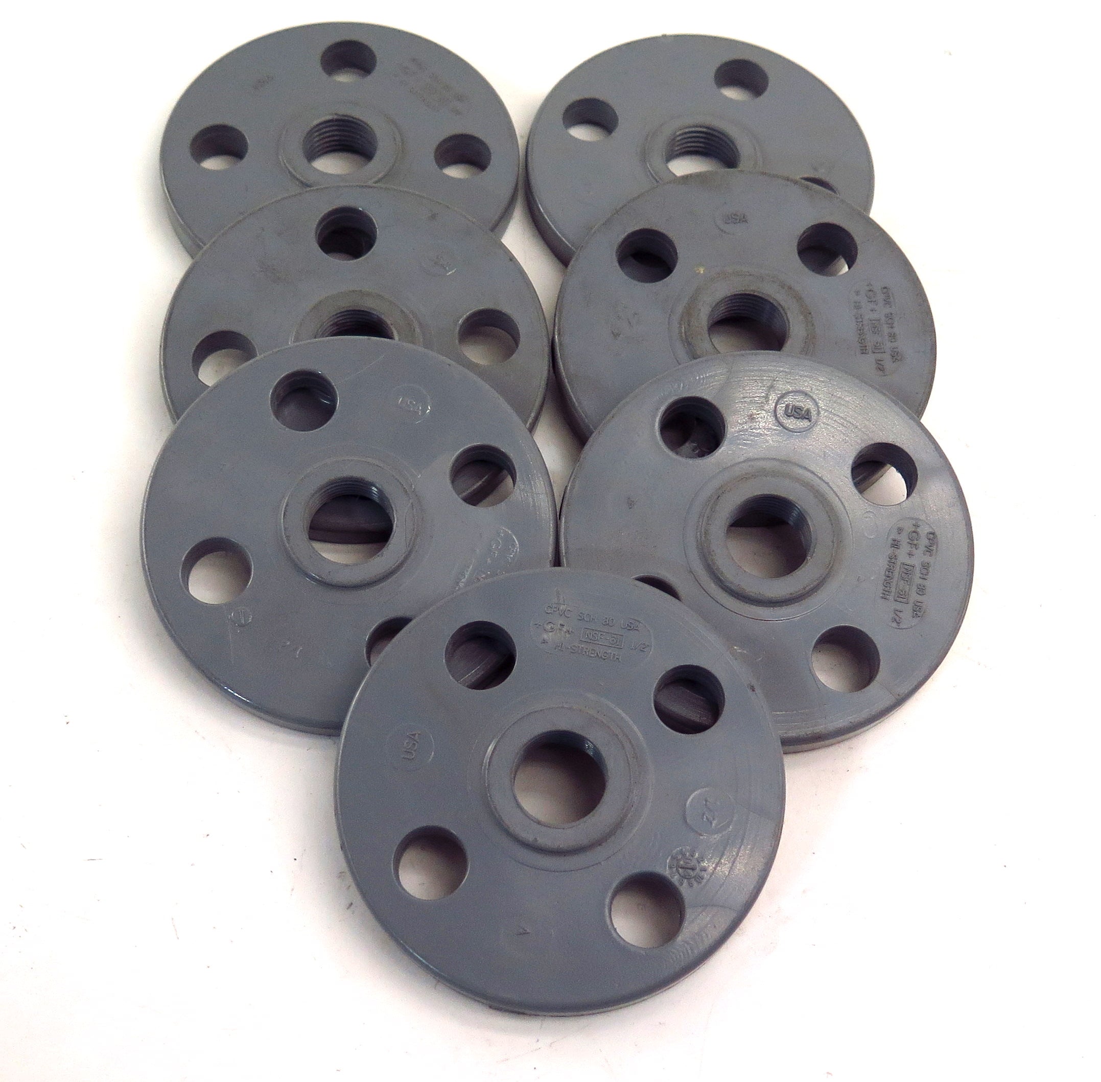 +GF+ Schedule SCH 80 Threaded Solid Flange 1/2" CPVC (7) - Advance Operations