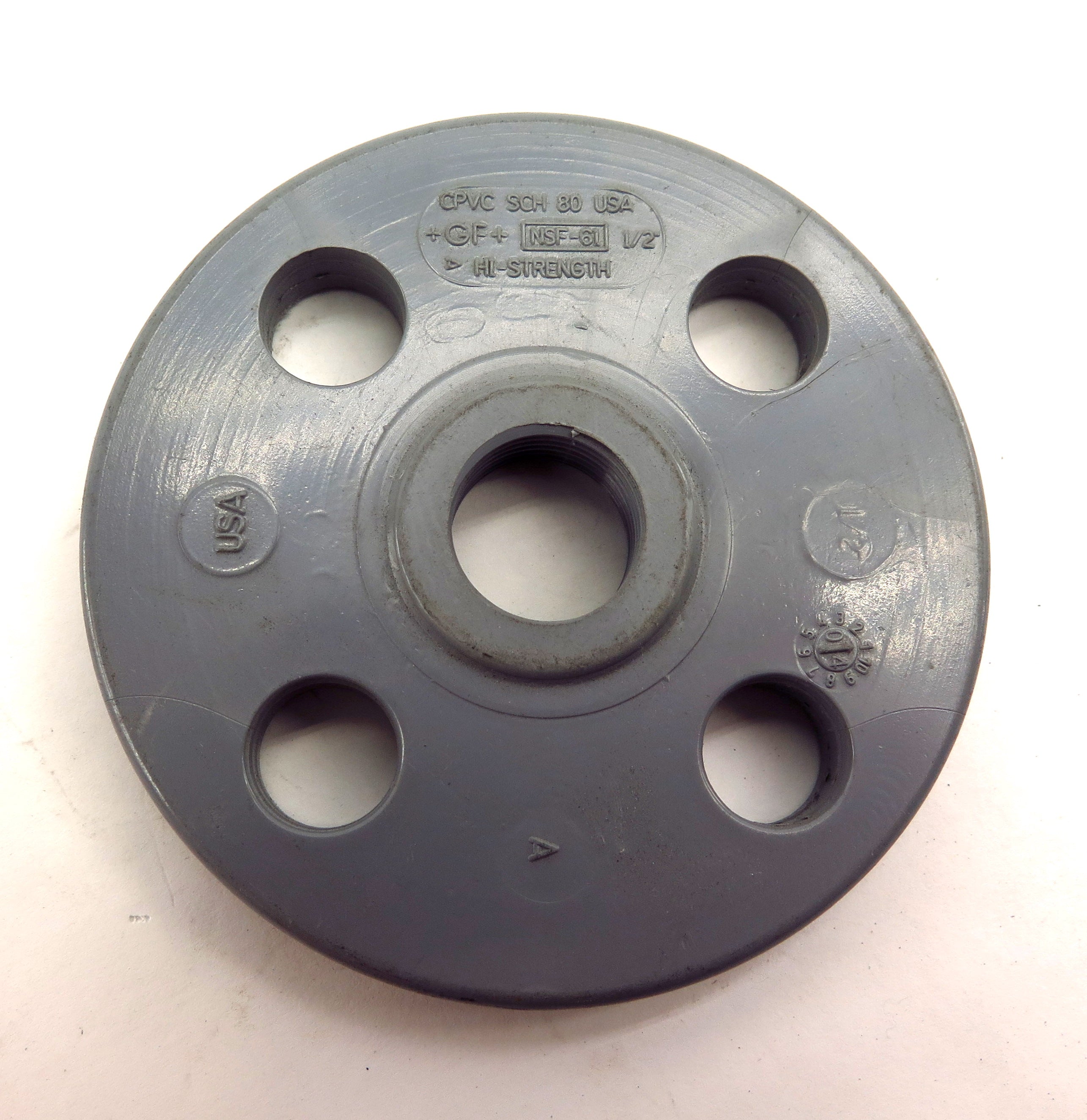 +GF+ Schedule SCH 80 Threaded Solid Flange 1/2" CPVC (7) - Advance Operations