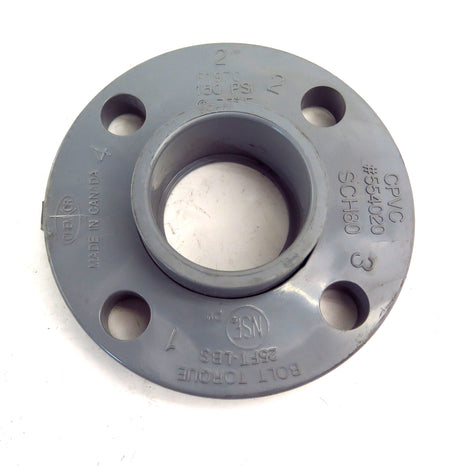 ChemKor Schedule SCH 80 Socket Van Stone Flange 2" CPVC 554020 - Advance Operations