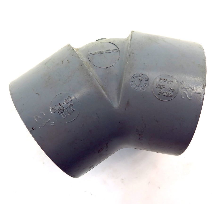 Nibco Schedule SCH 80 45º Socket Elbow 2-1/2" CPVC F439 - Advance Operations