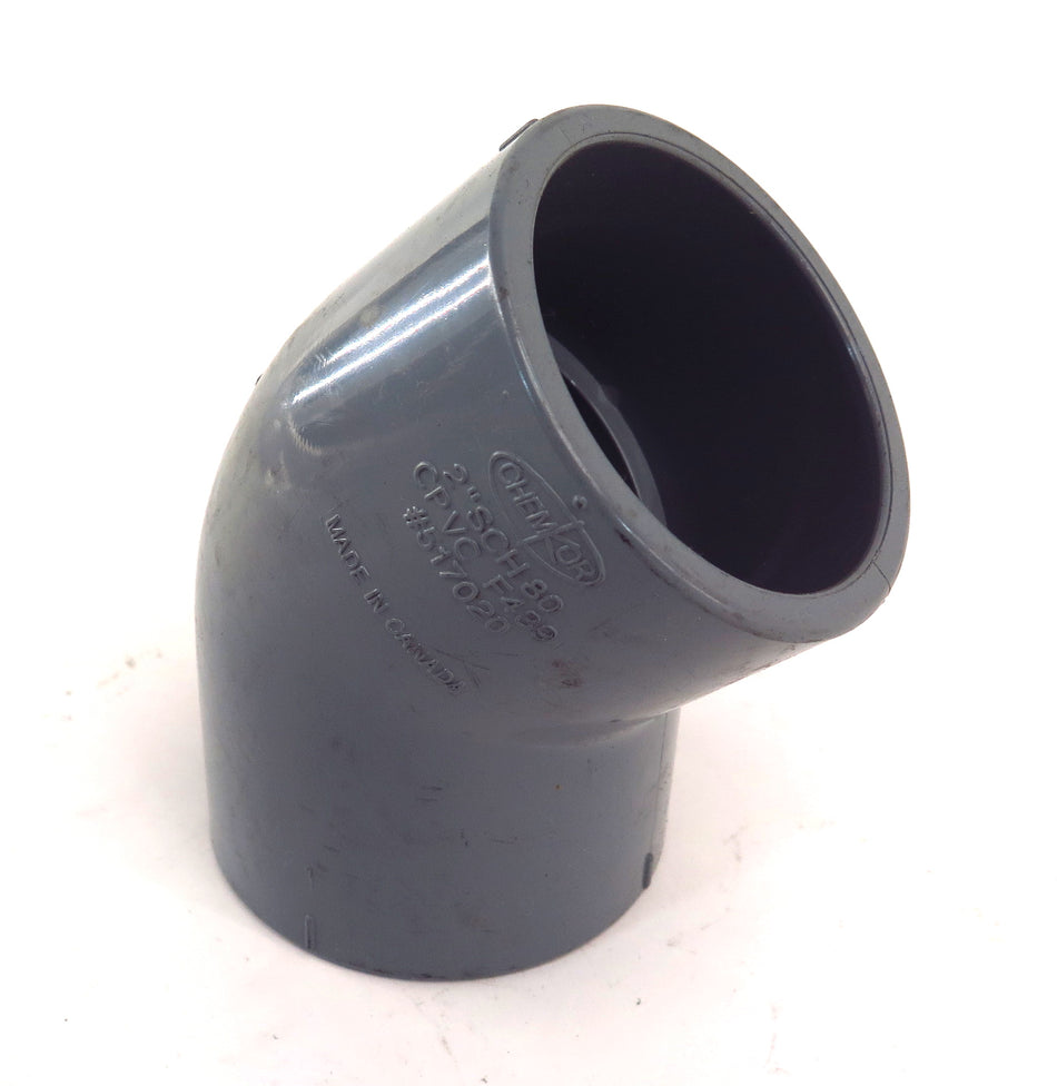 ChemKor Schedule SCH 80 45º Socket Elbow 2" CPVC 517020 - Advance Operations