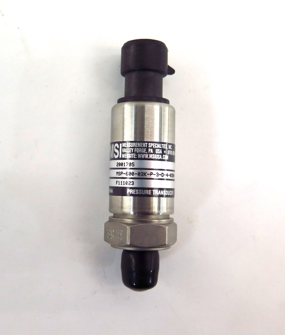 MSI Pressure Transducer 2001705 Model MSP-600-03K-P-3-D-4-0394 - Advance Operations