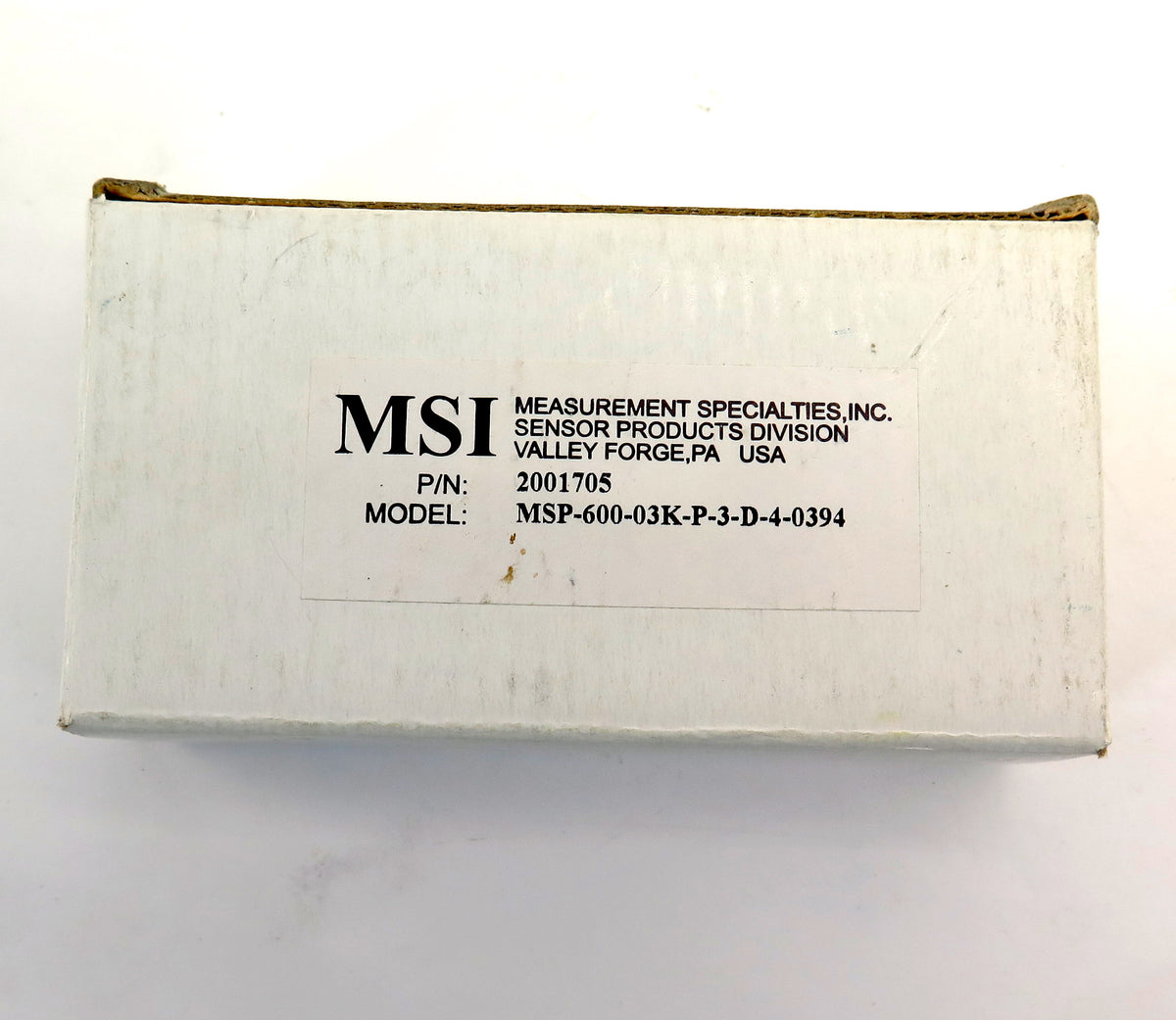 MSI Pressure Transducer 2001705 Model MSP-600-03K-P-3-D-4-0394 - Advance Operations
