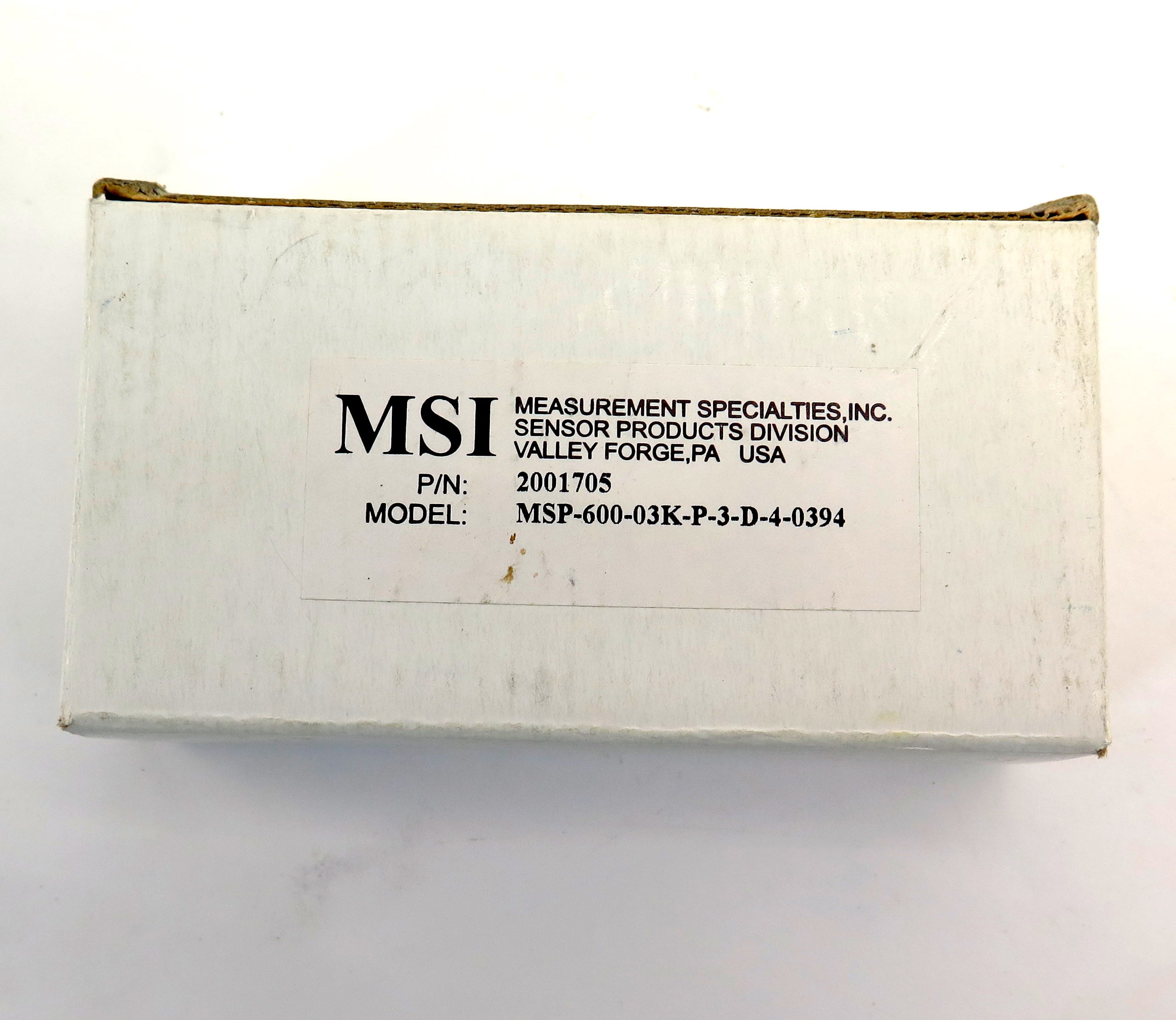 MSI Pressure Transducer 2001705 Model MSP-600-03K-P-3-D-4-0394 - Advance Operations