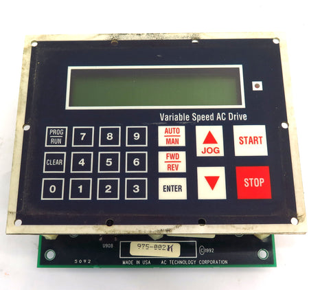 AC Technology Variable Speed AC Drive Keypad Assembly 975-002K - Advance Operations