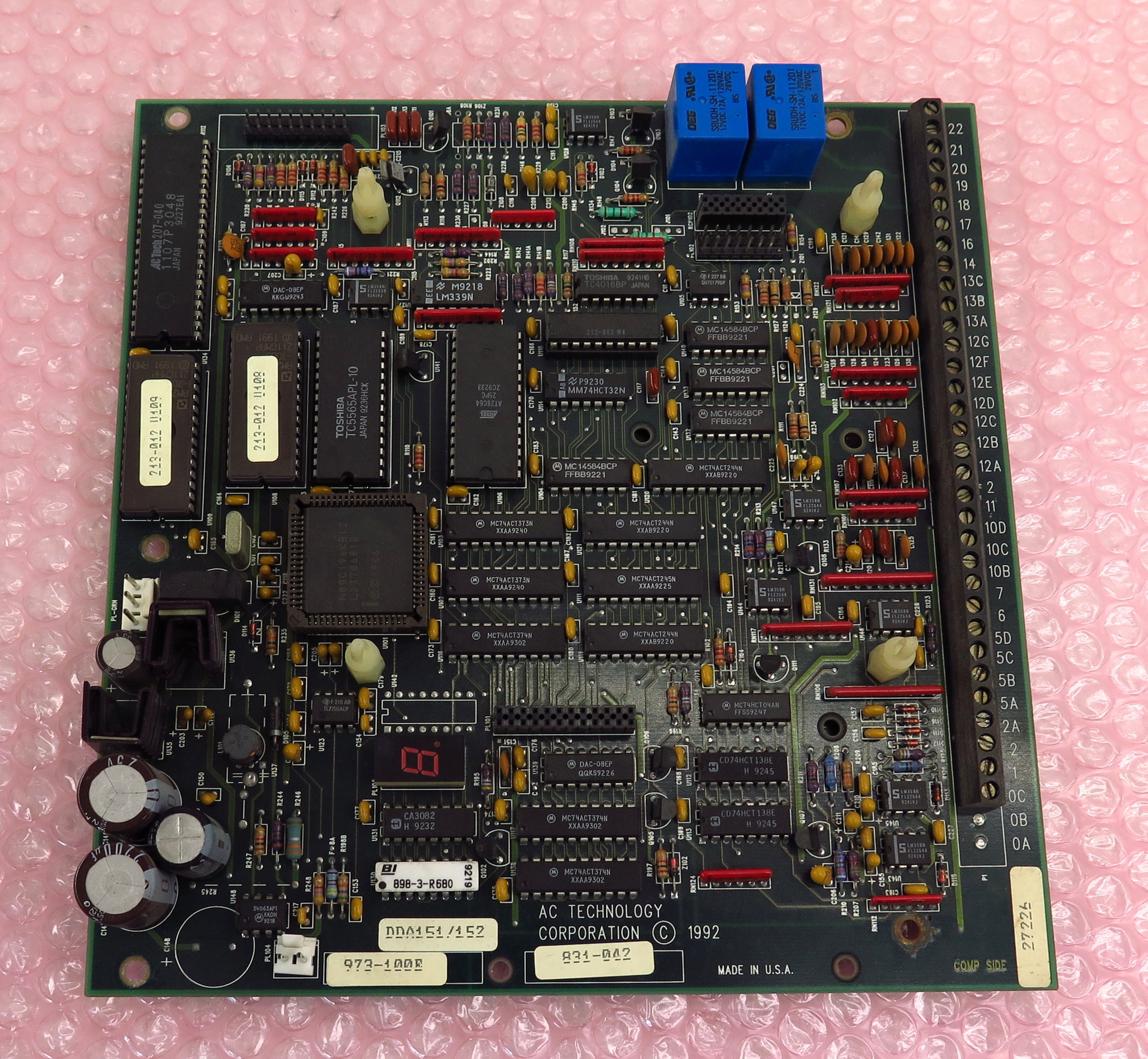 AC Technology Variable Speed AC Drive Control Board 973-100 E 831-042 - Advance Operations