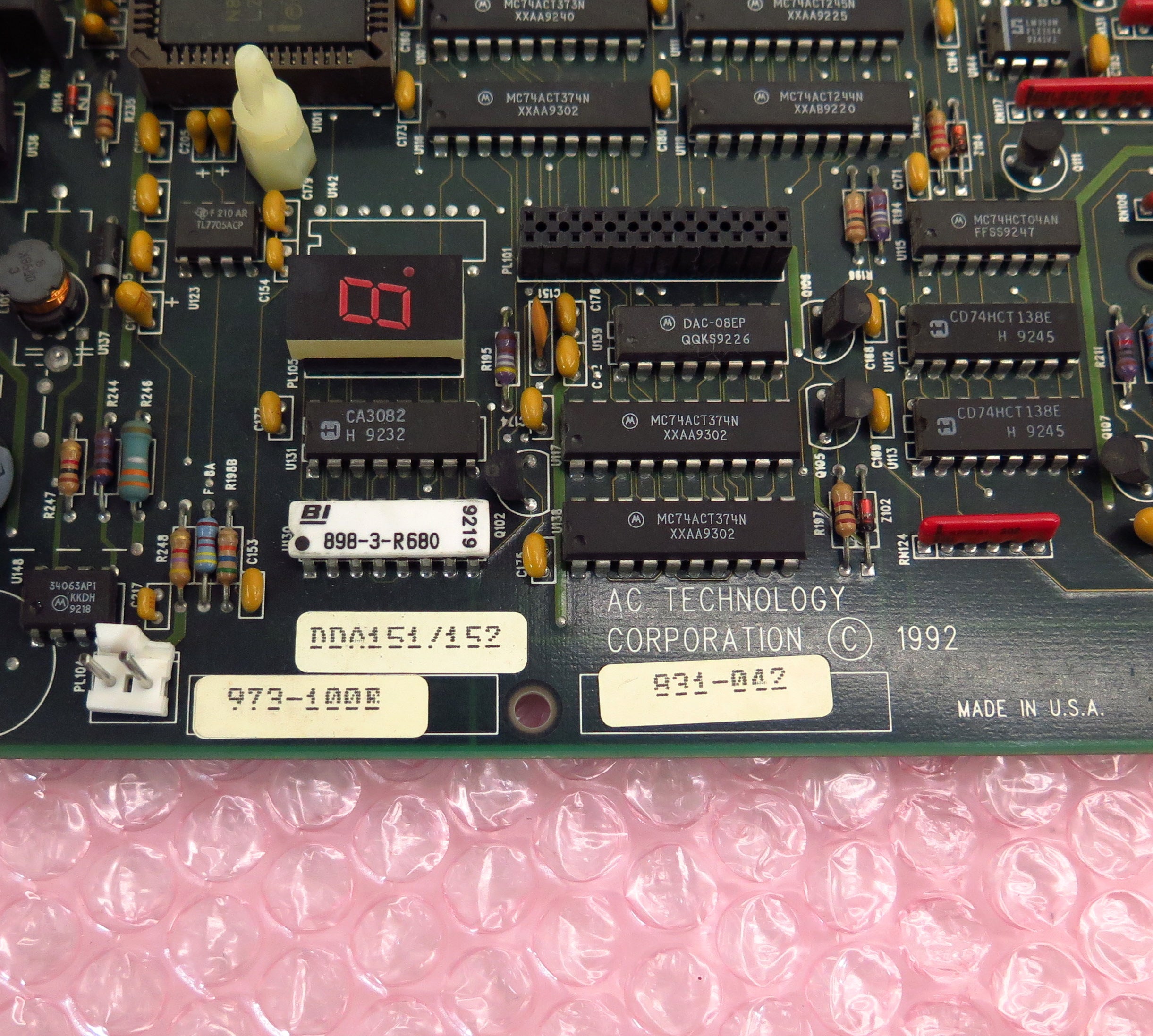 AC Technology Variable Speed AC Drive Control Board 973-100 E 831-042 - Advance Operations