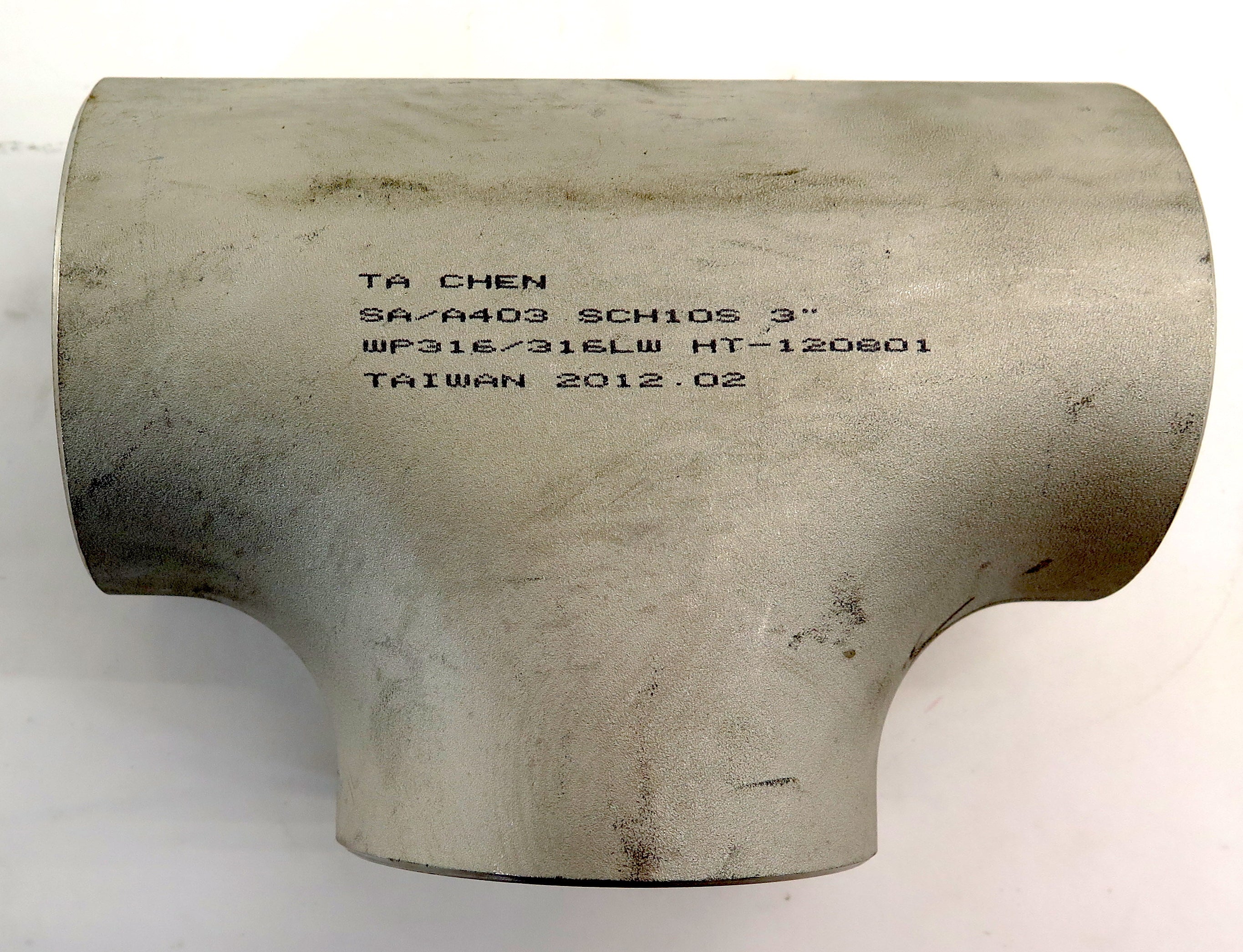 TC SCH10S Stainless Steel WP316/316LW Butt Weld Tee 3" x 3" x 3" - Advance Operations