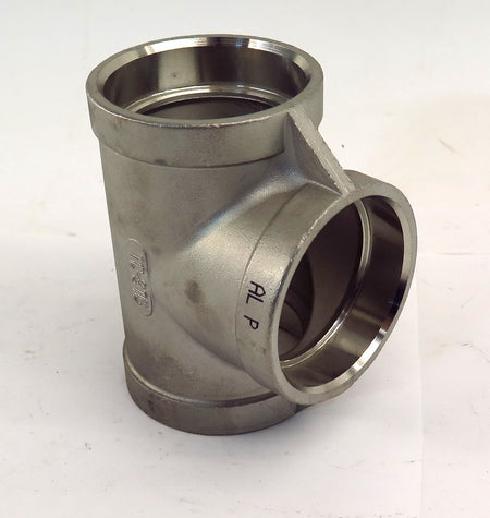 TC Stainless Steel 316 Socket Weld Tee 2" x 2" x 2" Class 150 - Advance Operations