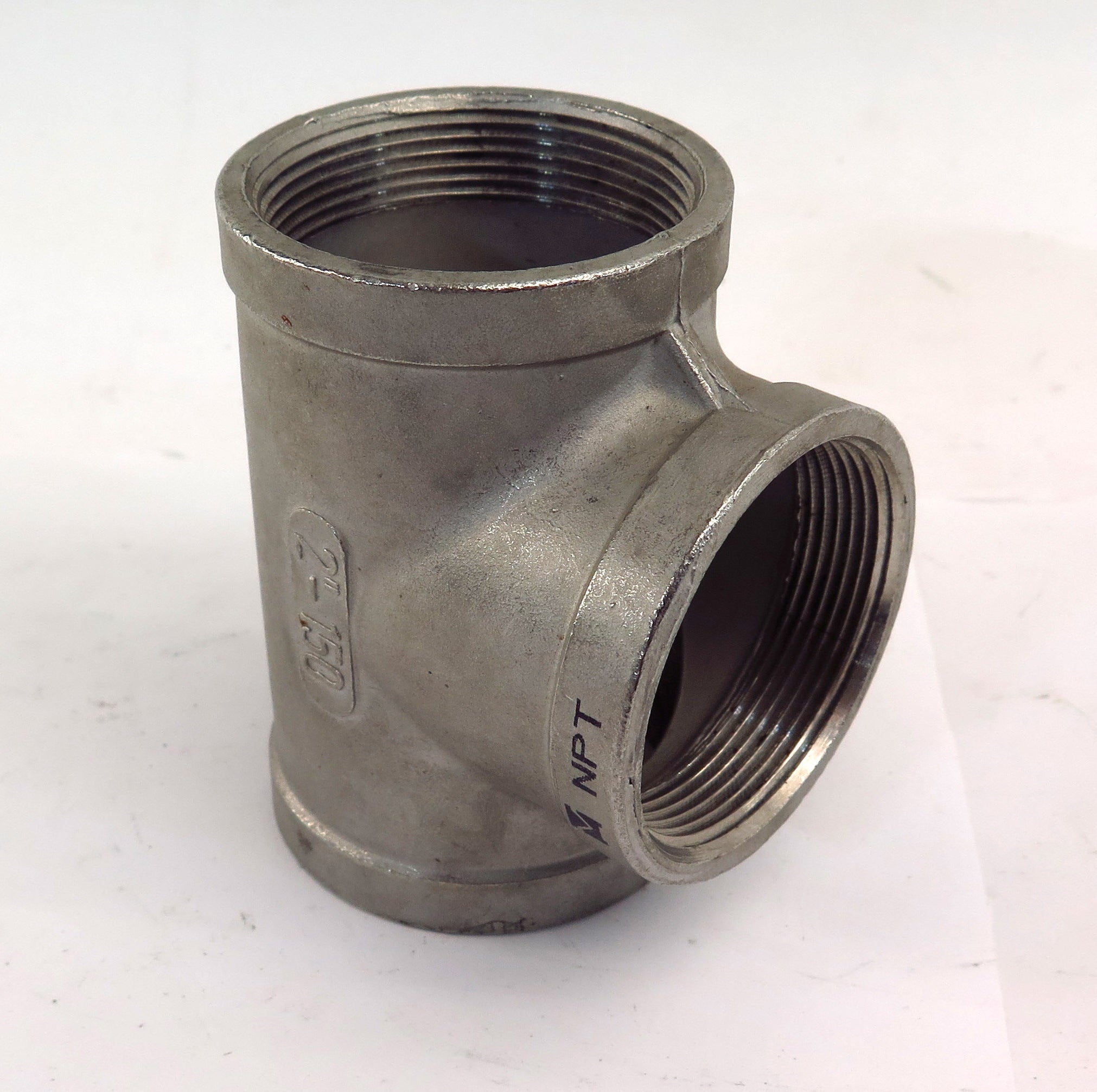 Merit Stainless Steel 304 Threaded Tee 2" x 2" x 2" 150LB - Advance Operations