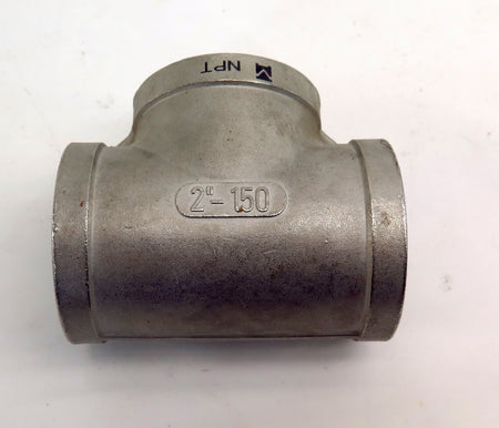 Merit Stainless Steel 304 Threaded Tee 2" x 2" x 2" 150LB - Advance Operations