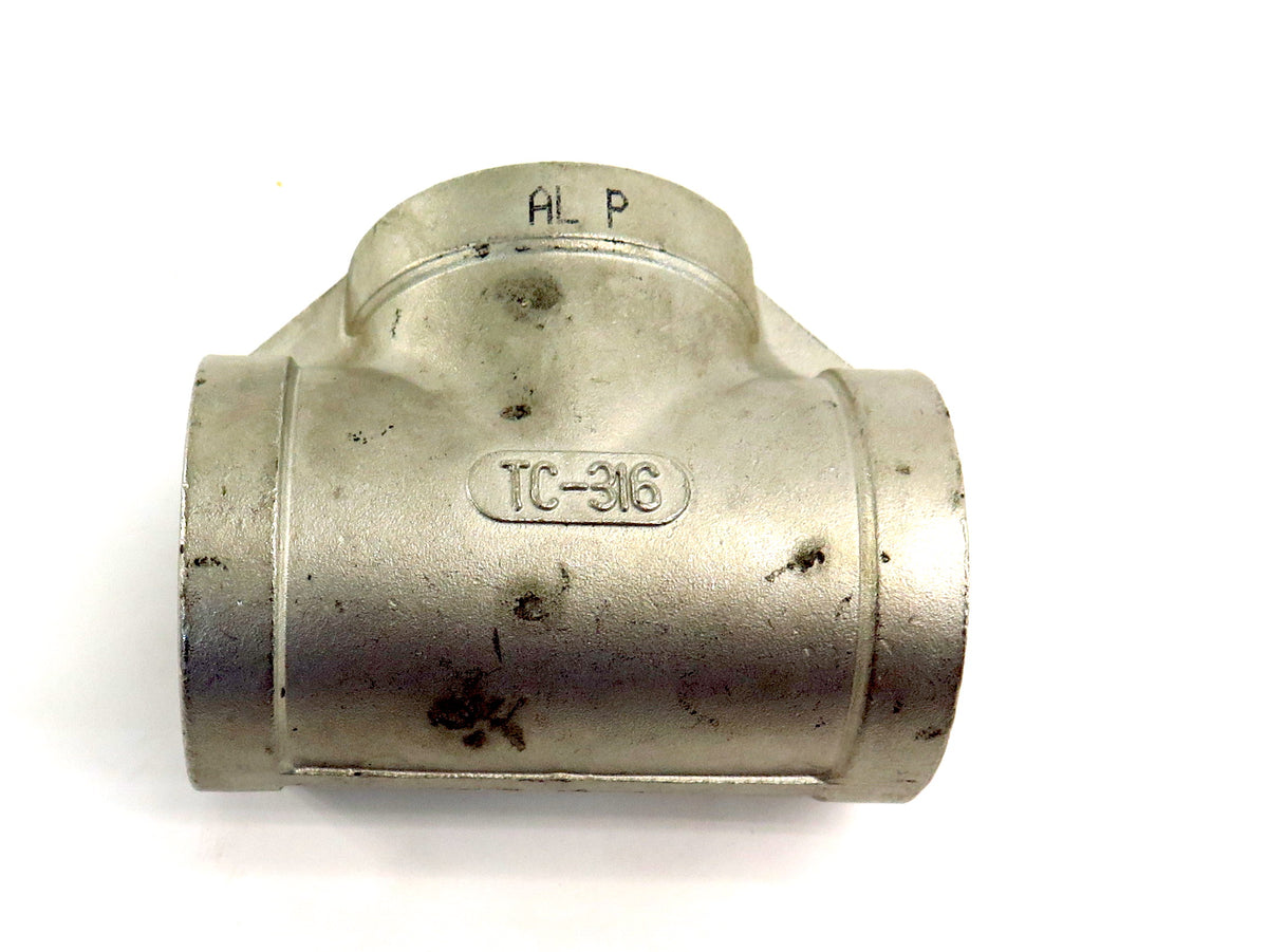 TC Stainless Steel 316 Socket Weld Tee 1-1/2" x 1-1/2" x 1-1/2" Class 150 - Advance Operations