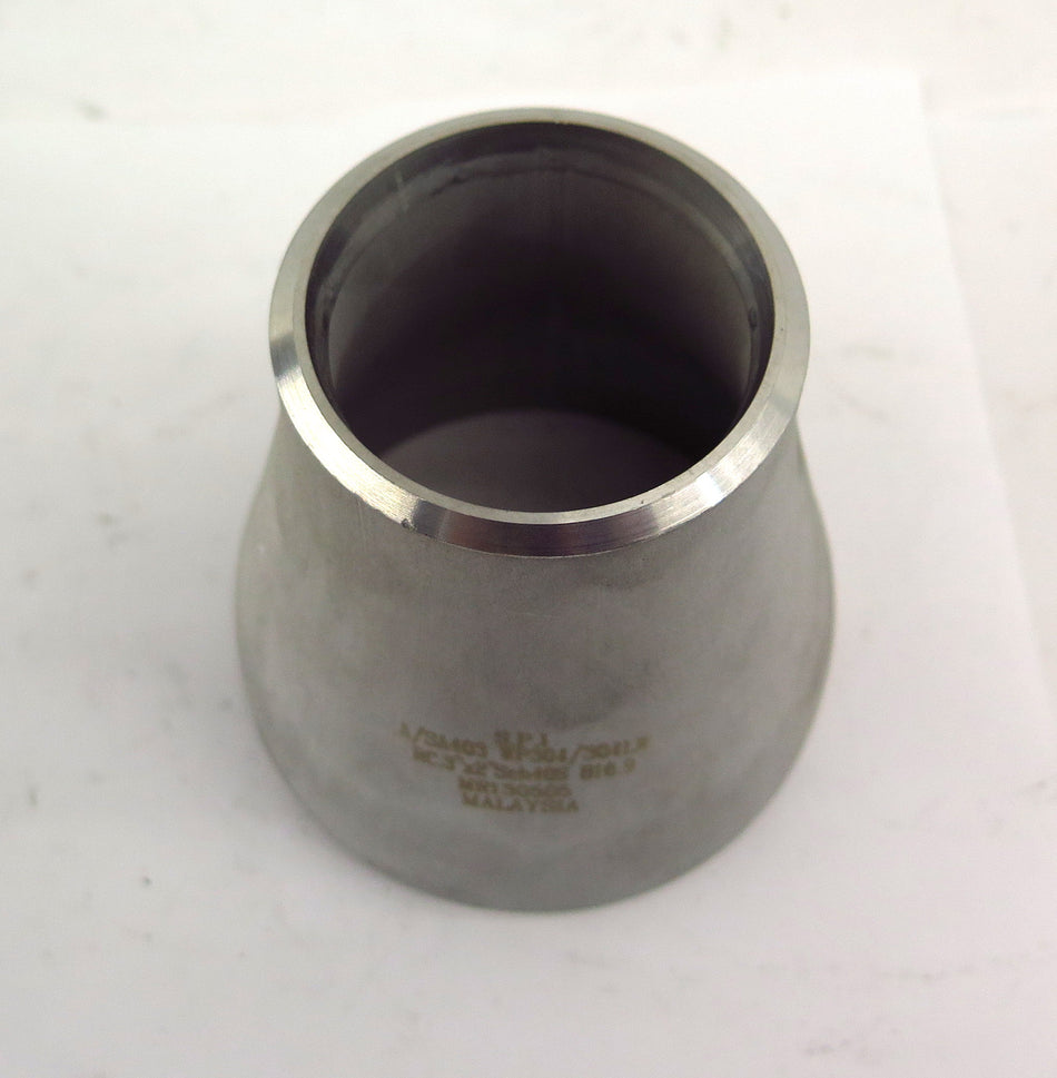 S.P.I. Stainless Steel WP304/304LW SCH40S Butt Weld Reducer 3" x 2" - Advance Operations