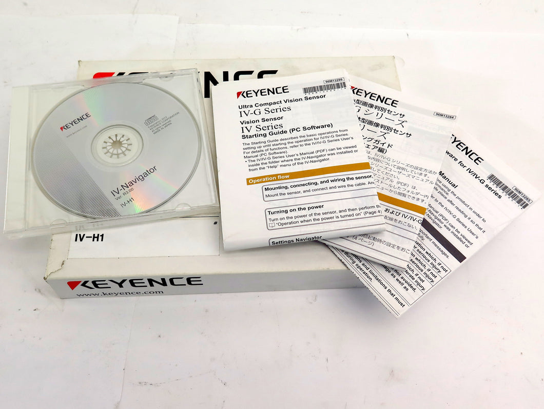 Keyence IV Navigator IV-H1  PC Software for IV/IV-G series Ver. R3.00 - Advance Operations