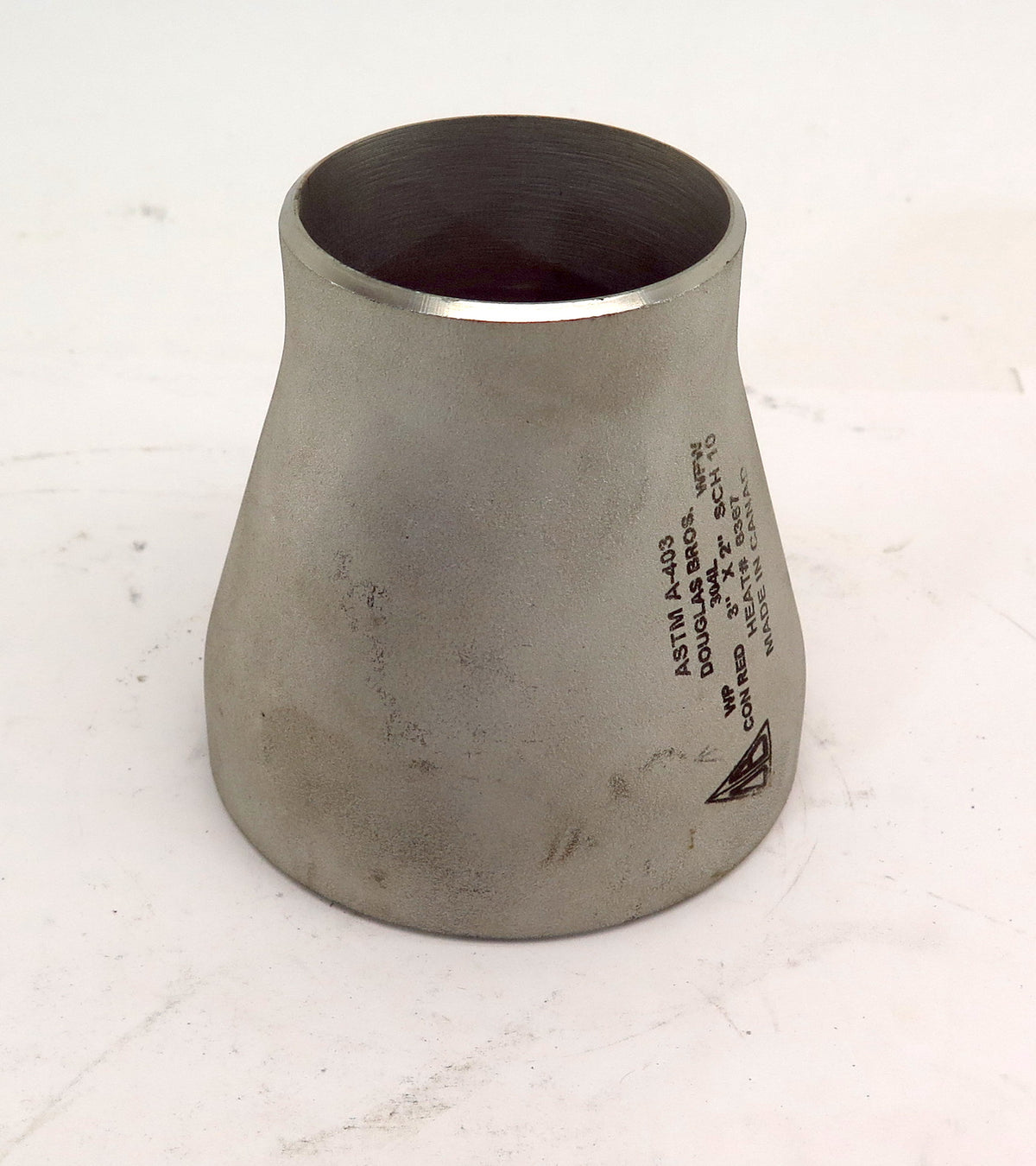 Douglas Stainless Steel 304L SCH10 Concentric Reducer 3" x 2" Butt Weld - Advance Operations
